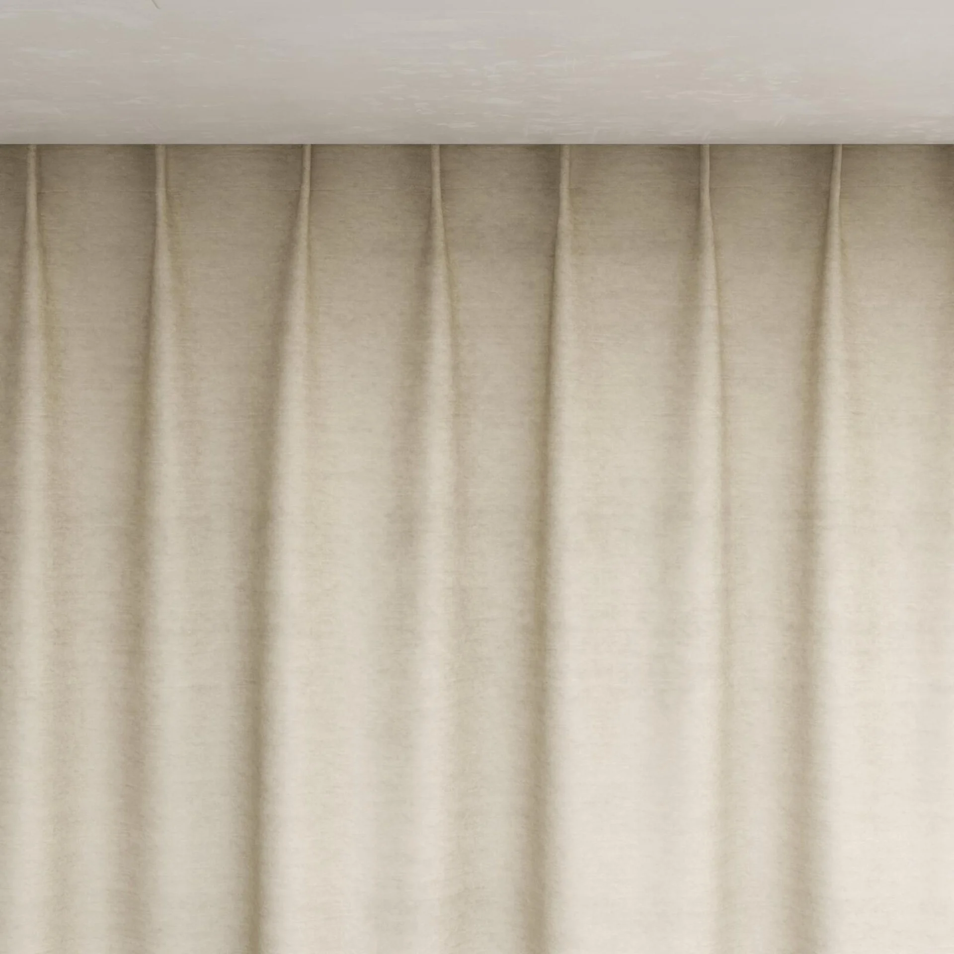 Top view of Baron Raffia, pinch pleat