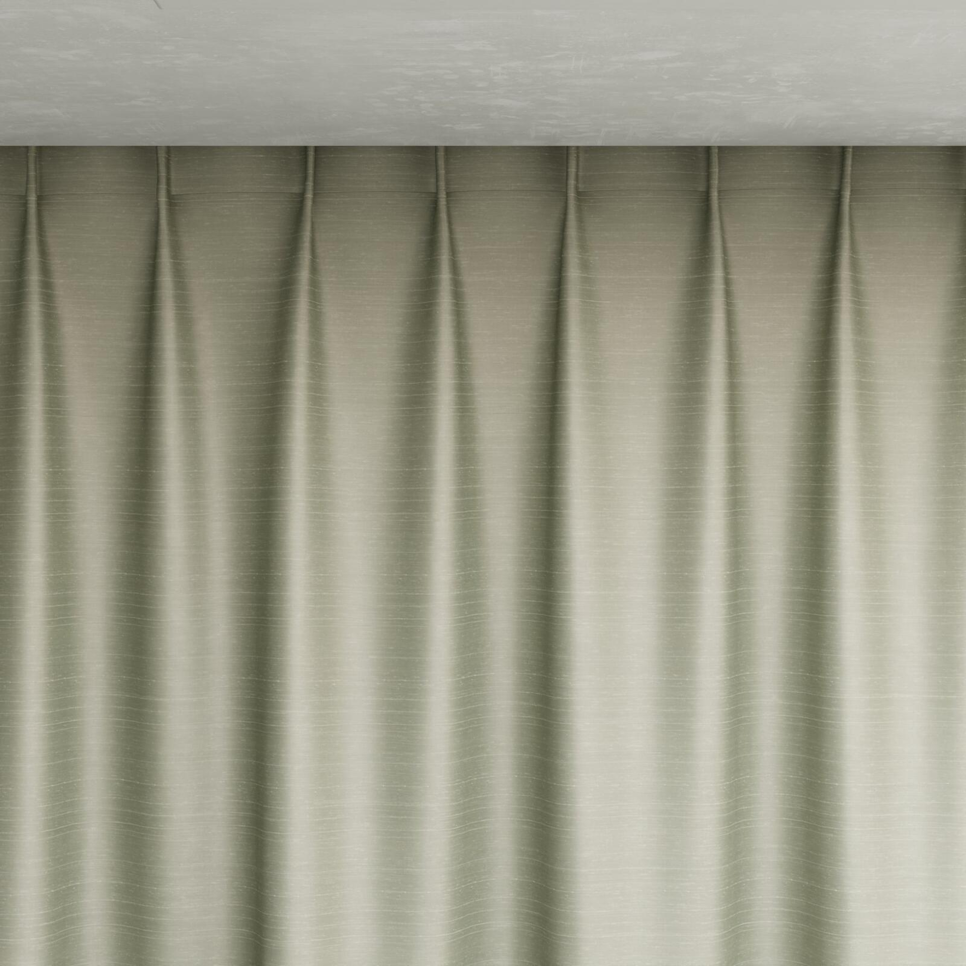 Top view of Silky Linden, pinch pleat