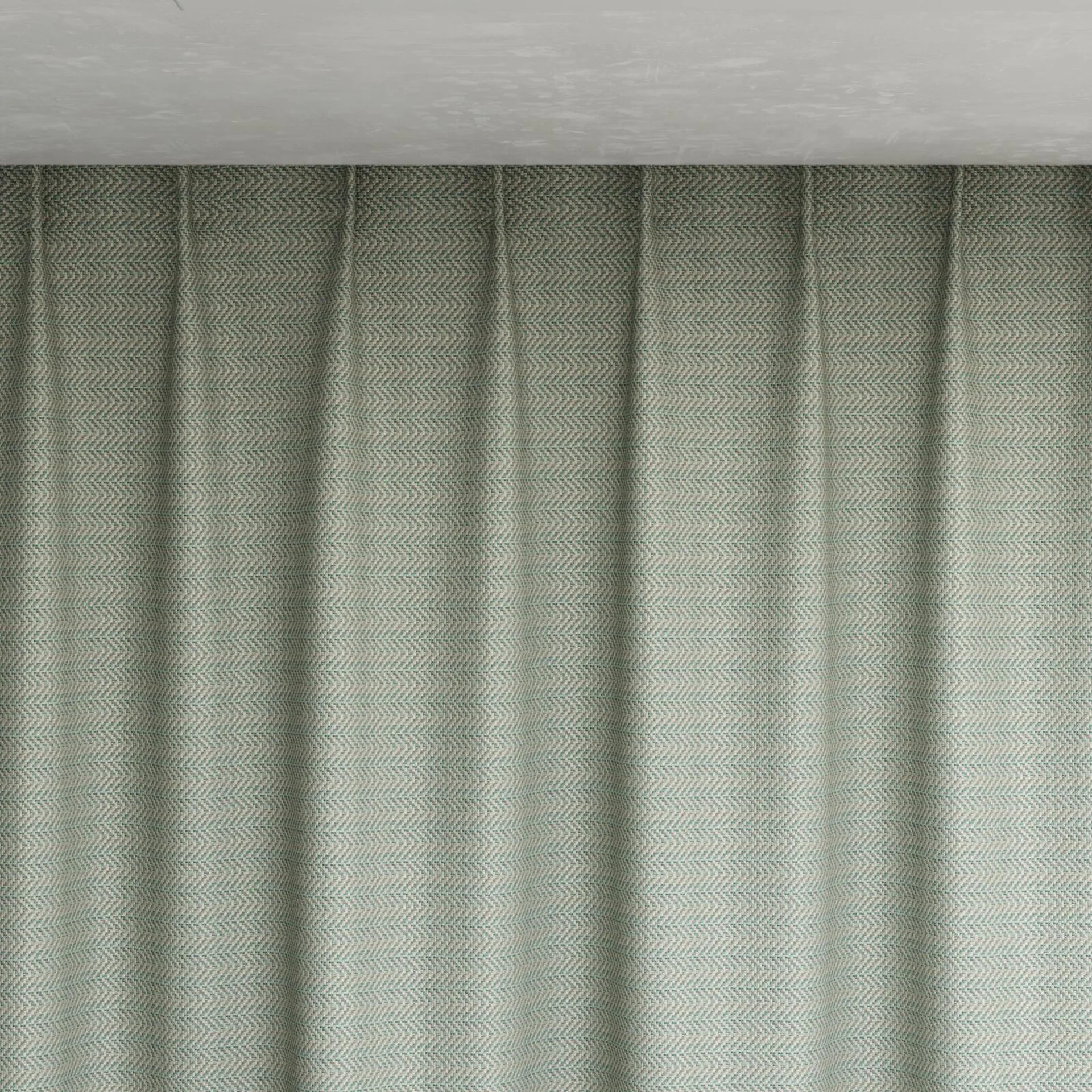 Top view of Kaomoji Baltic, pinch pleat