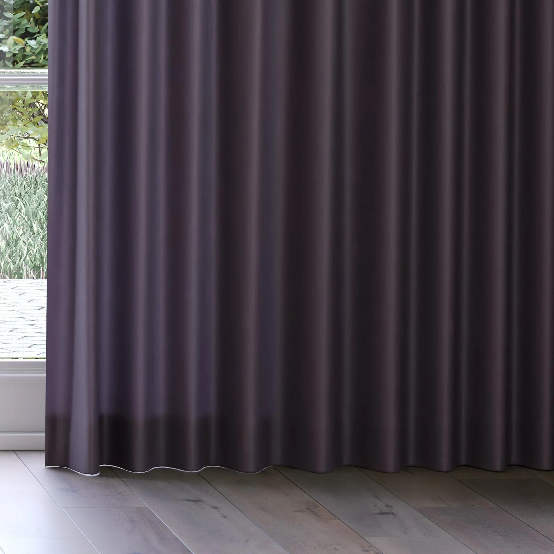 Bottom view of Kite Caviar, on curtain rail