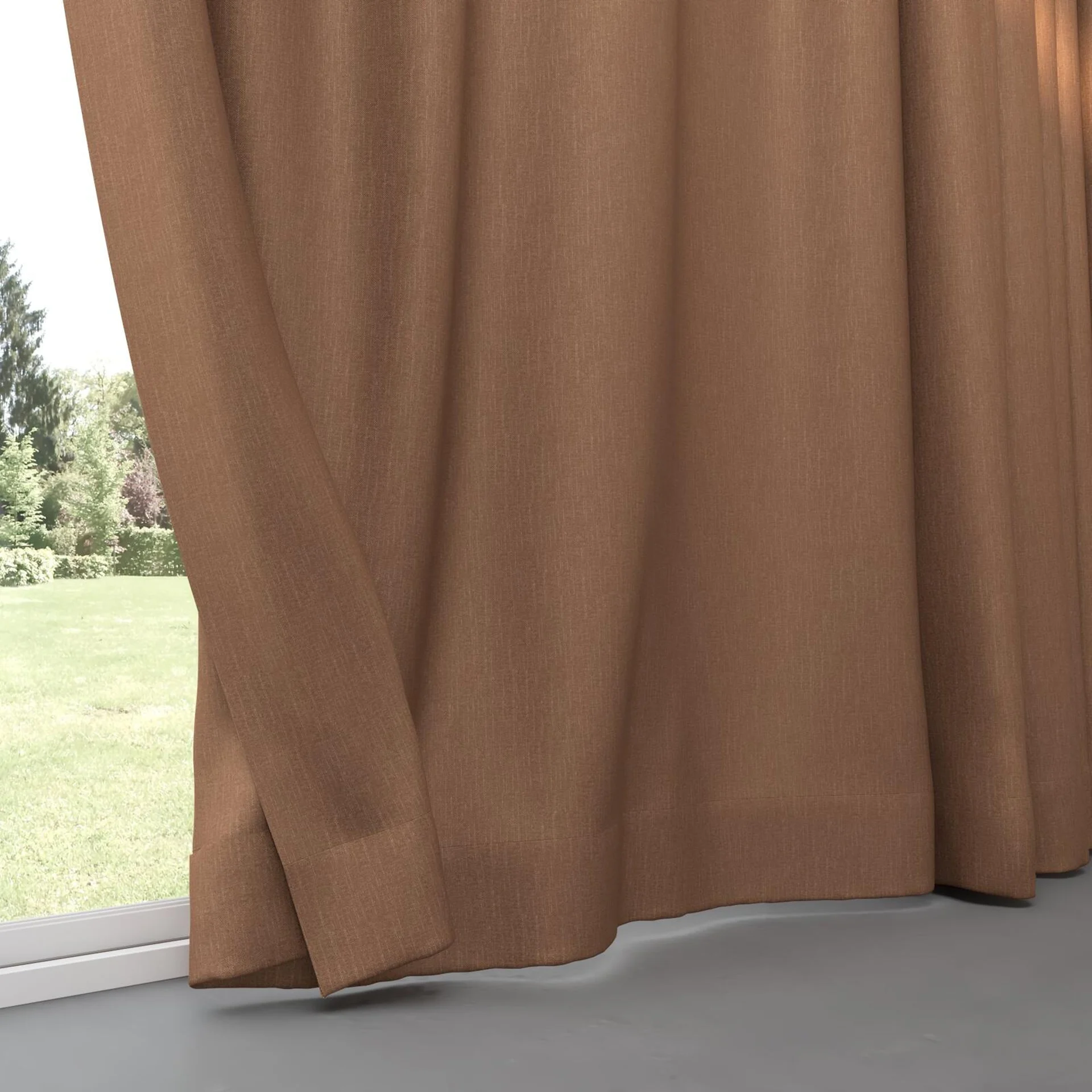 Bottom view of Excel Rustic, pinch pleat