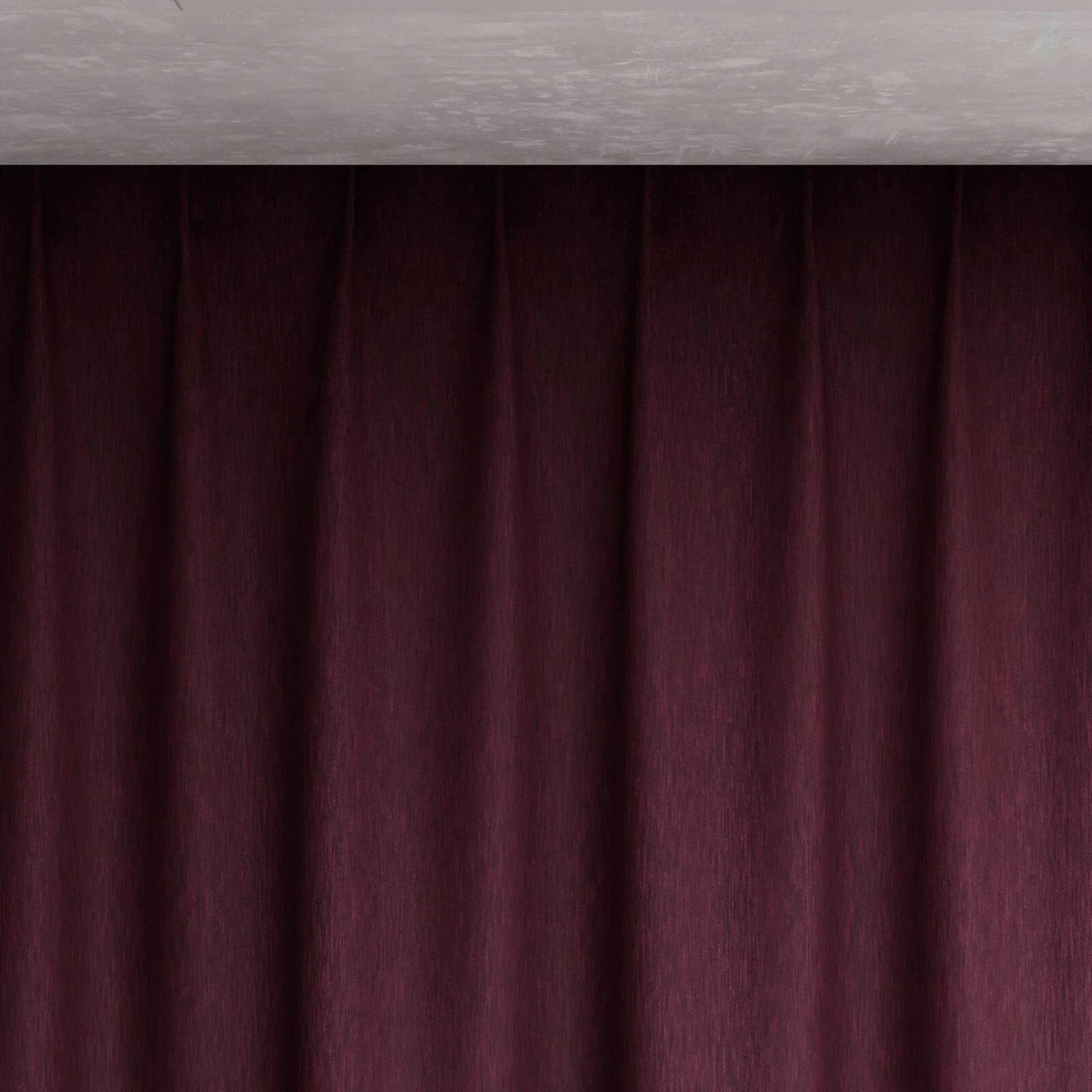 Top view of Tuxedo Burgundy, pinch pleat