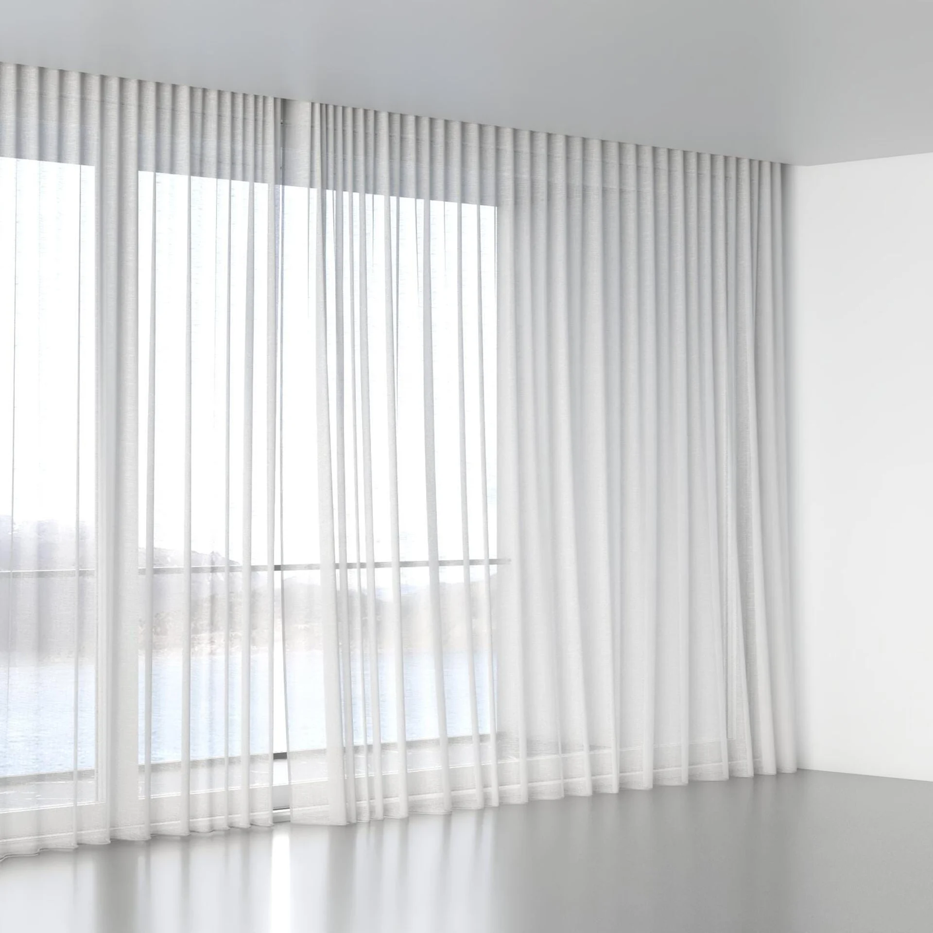 Full view of Angelic Ivory, wave pleat