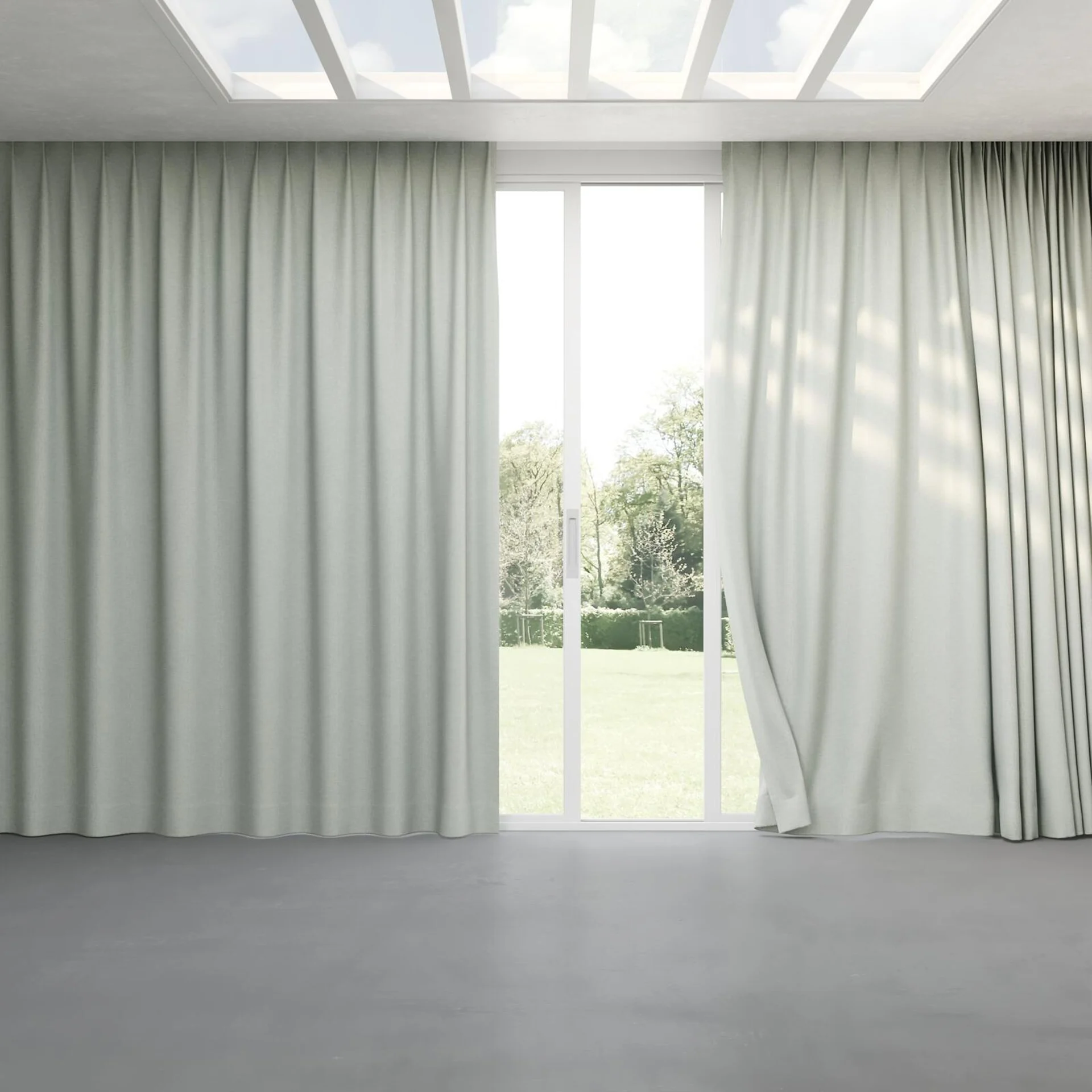 Full view of Casual Spring, pinch pleat