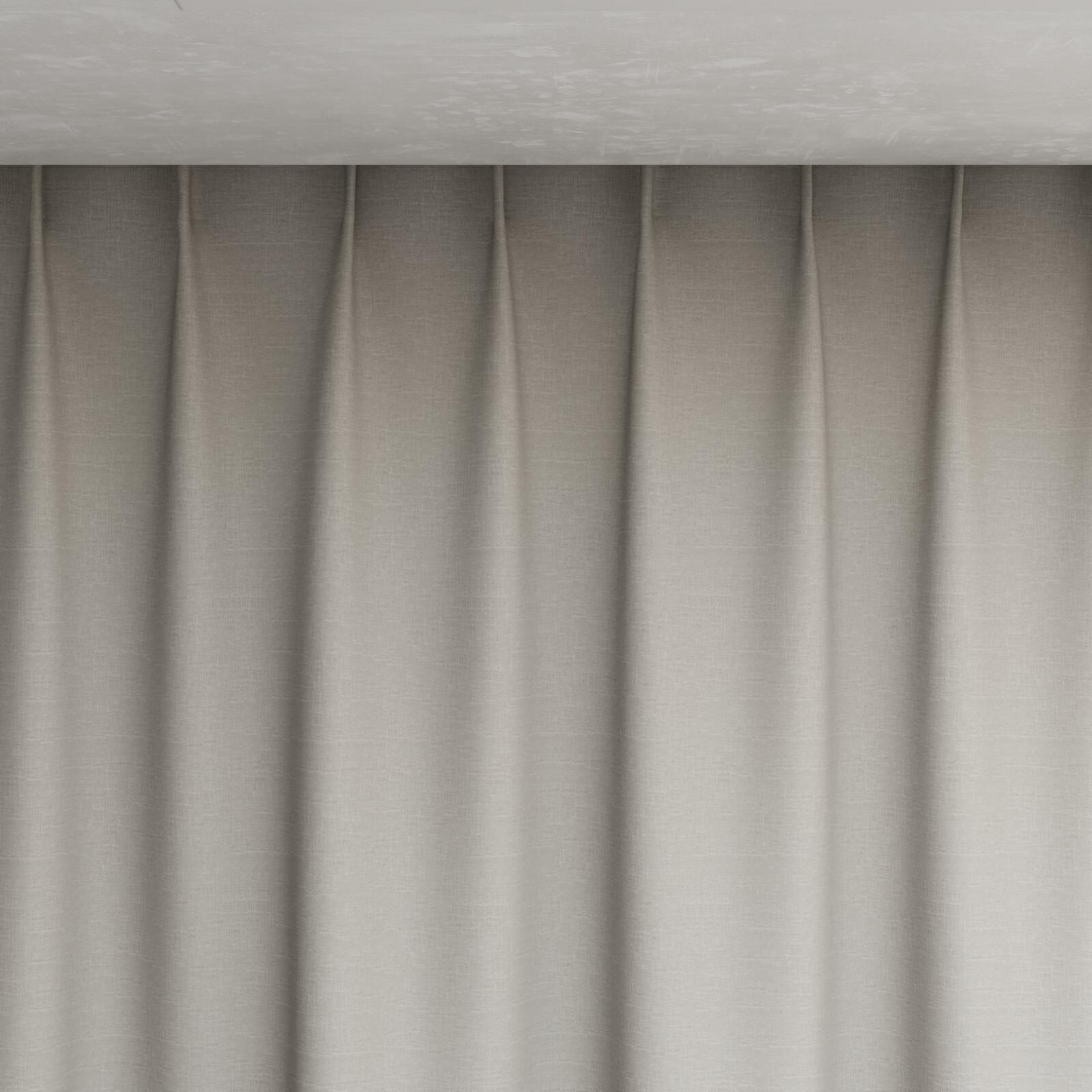 Top view of Coverlet Mist, pinch pleat