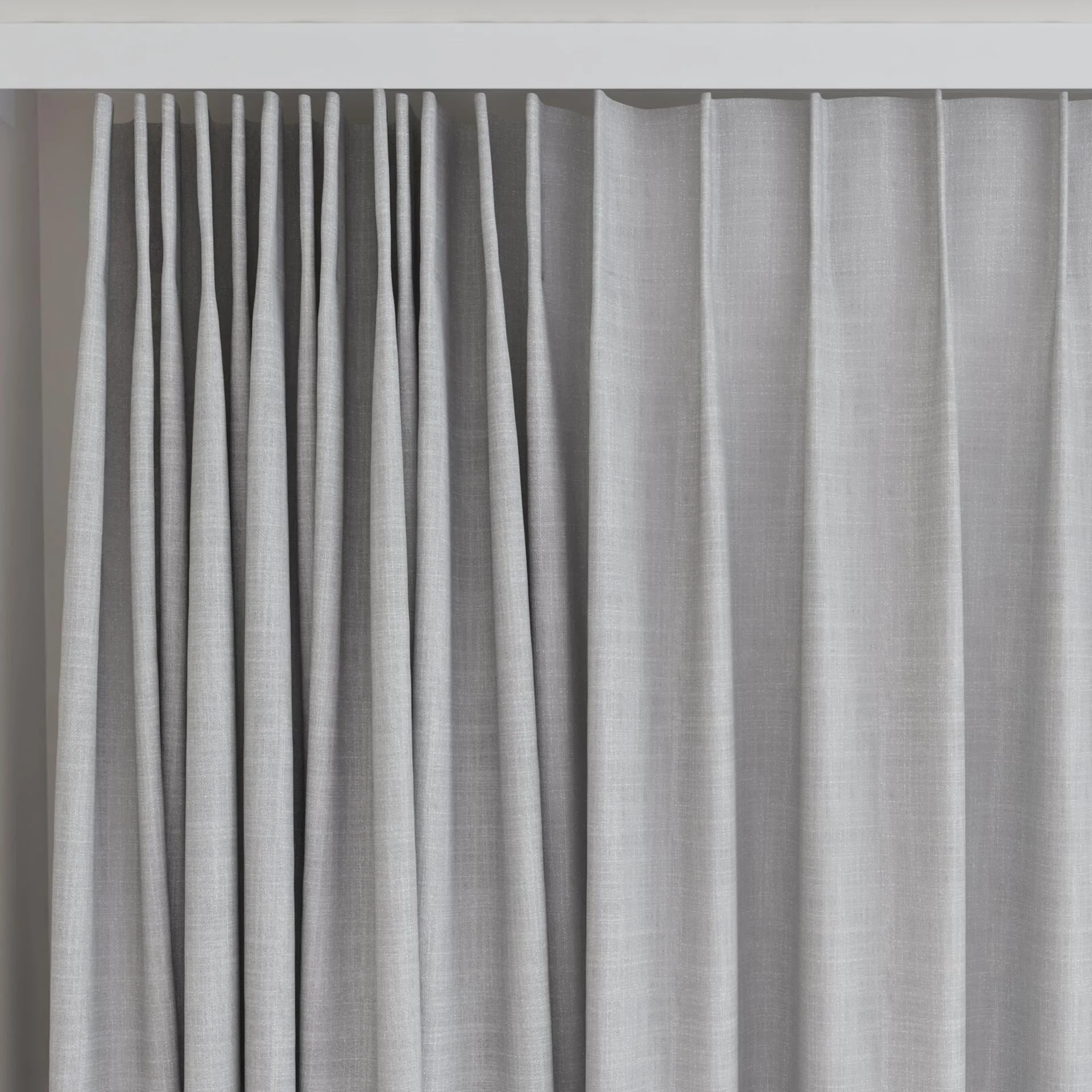 Top view of Release Aluminium, on curtain rail