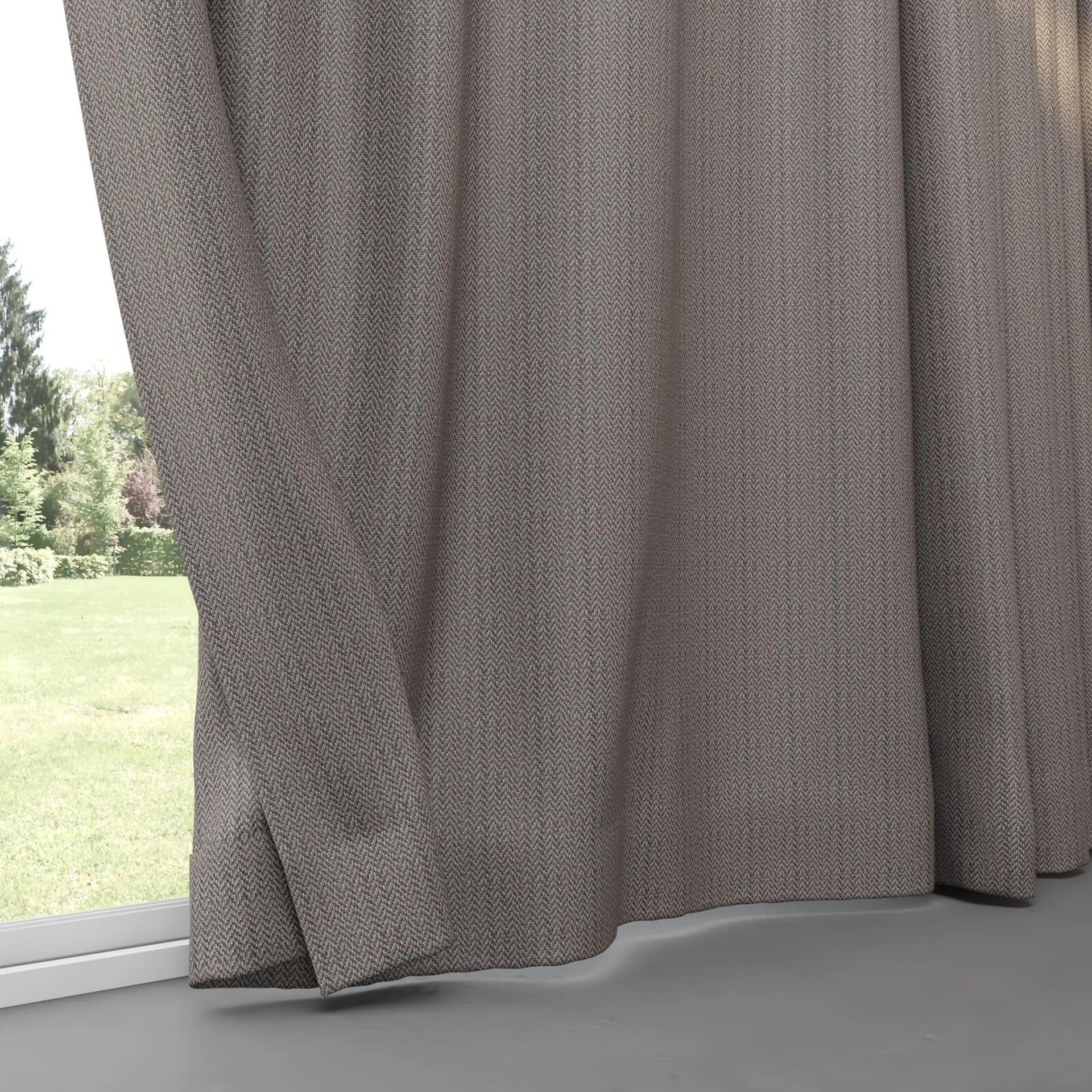 Bottom view of Iconji Charcoal, pinch pleat