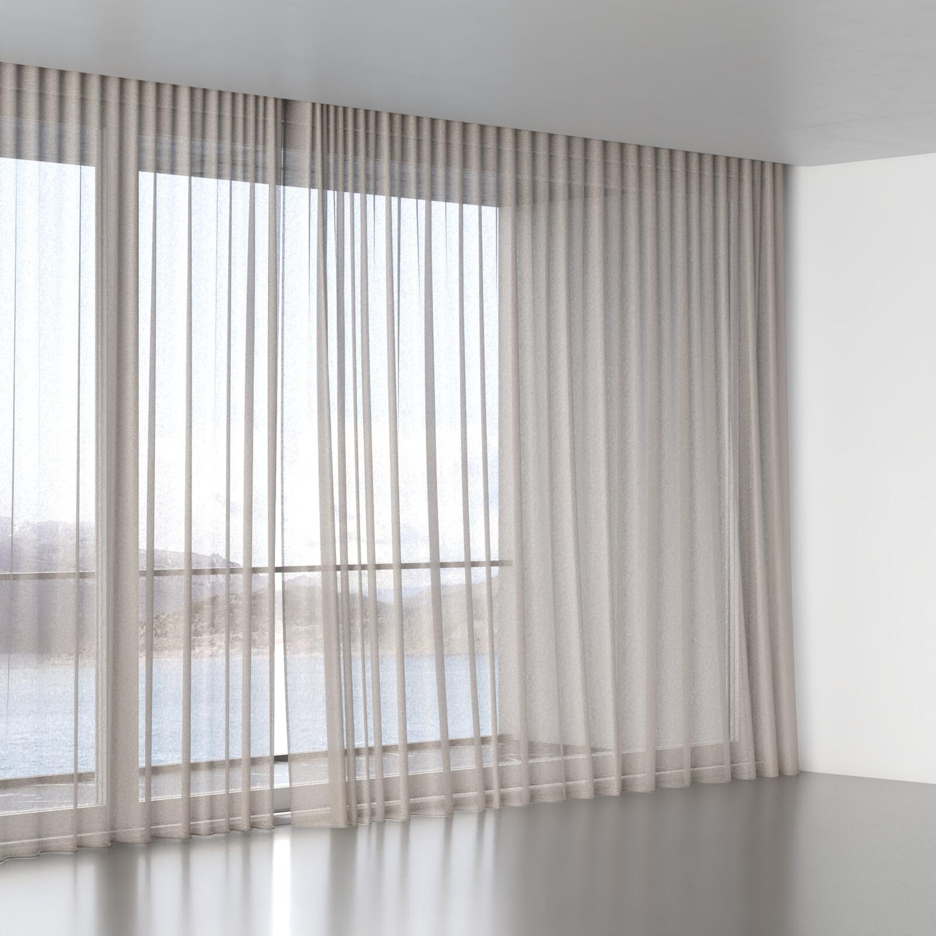 Full view of Lumiere Pepper, wave pleat
