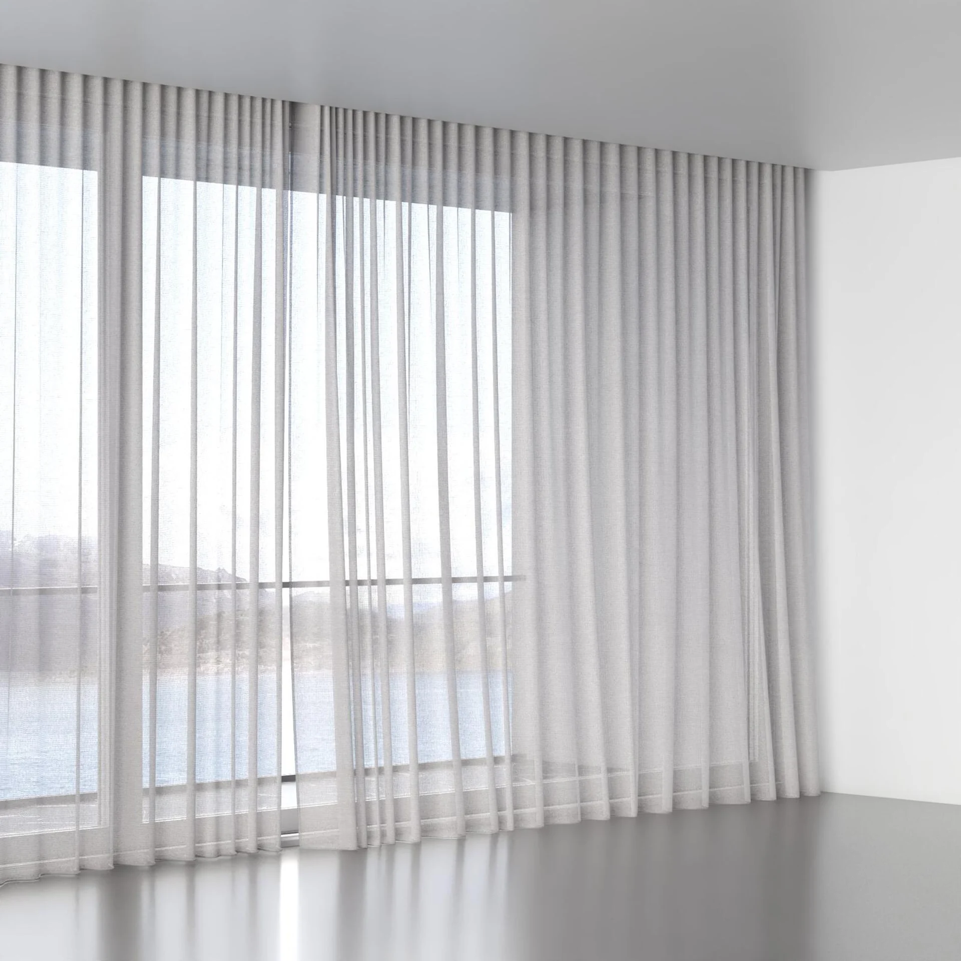 Full view of Mathilde Smoke, wave pleat