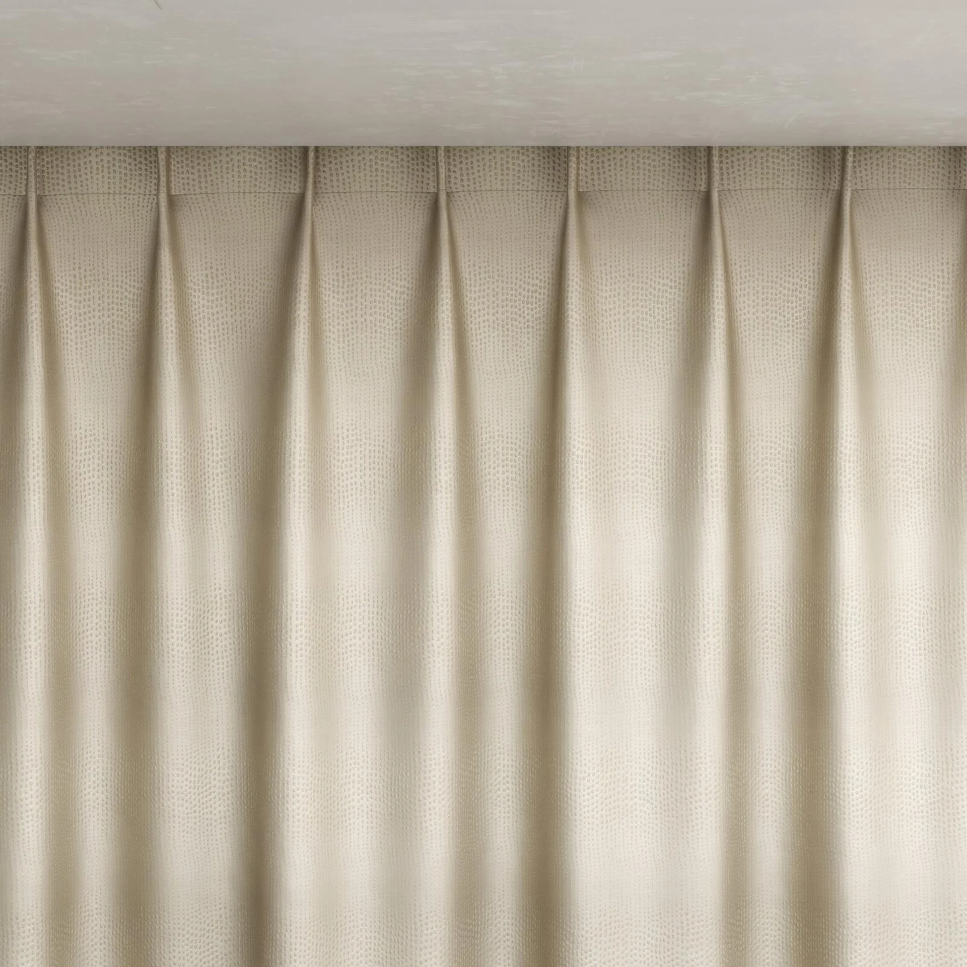 Top view of Glint Beige, pinch pleat