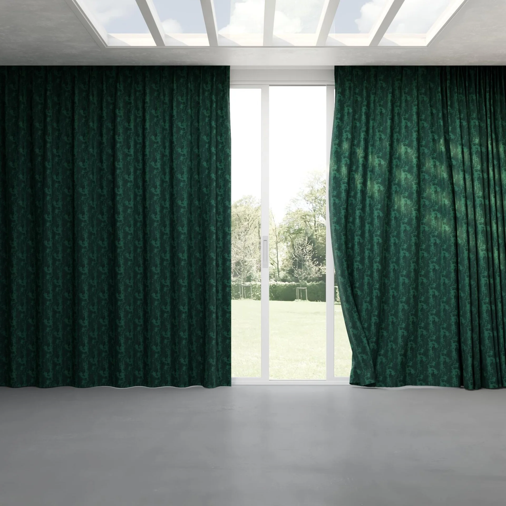 Full view of Innovation Forest, pinch pleat