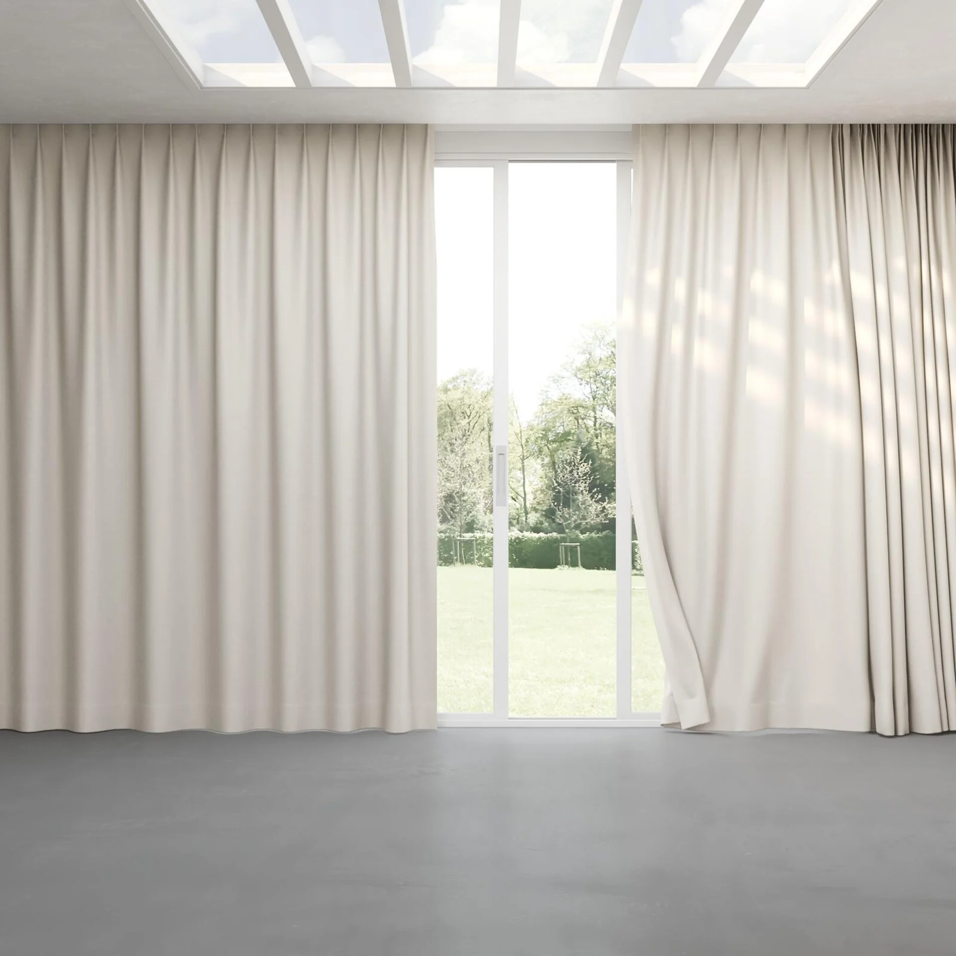 Full view of Bavaria Nougat, pinch pleat