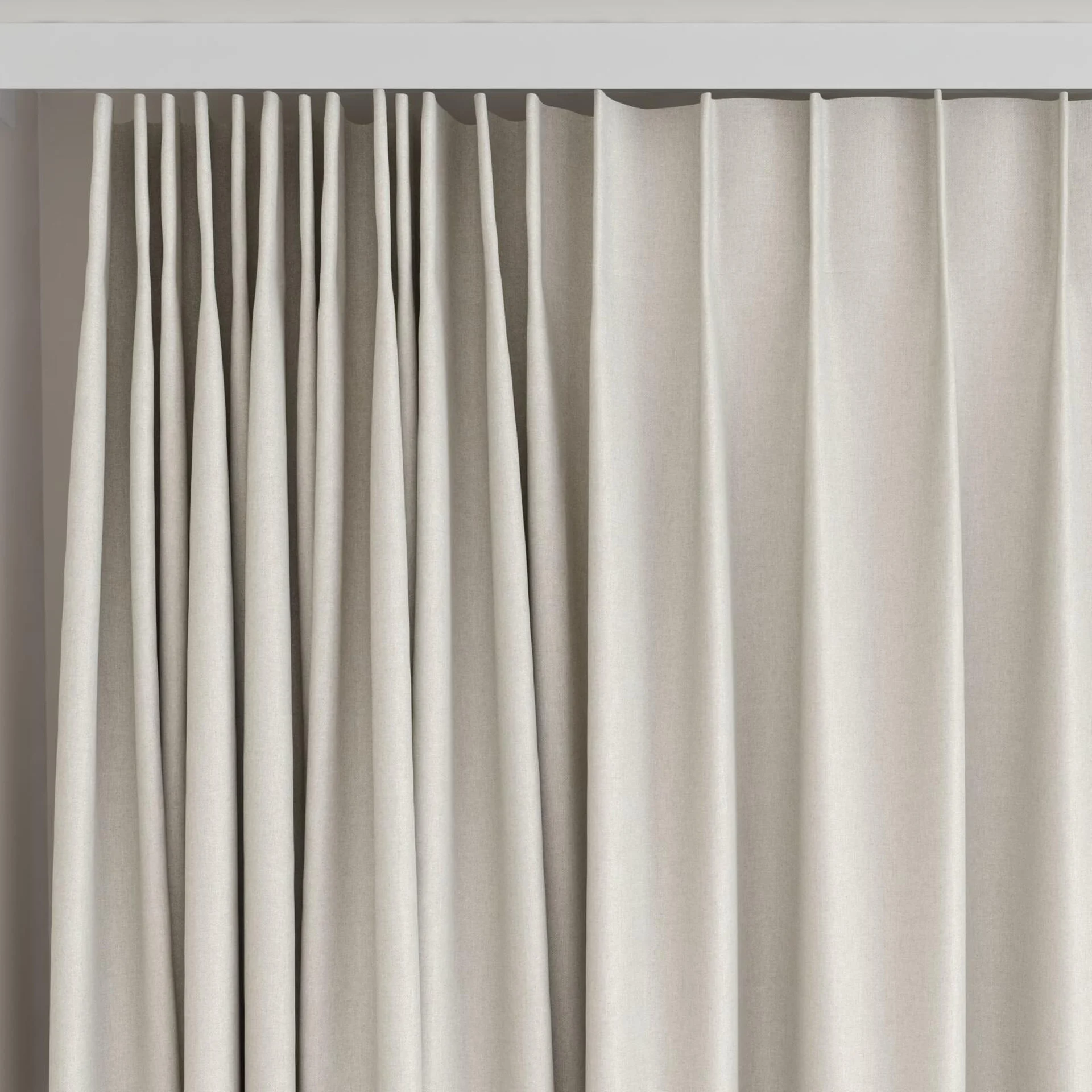 Top view of Re Delis Putty, on curtain rail