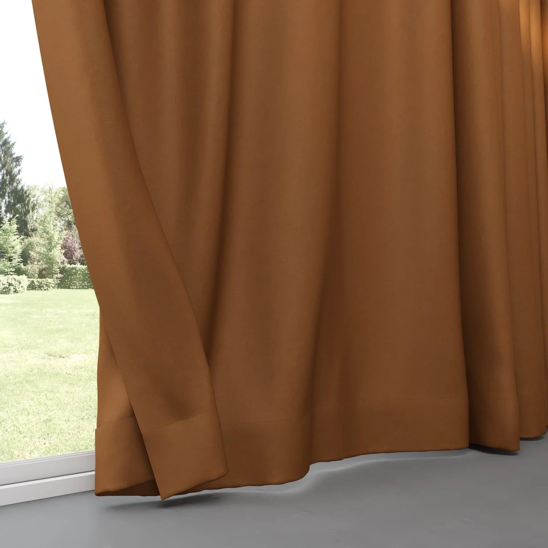 Bottom view of Kyoto Rust, pinch pleat