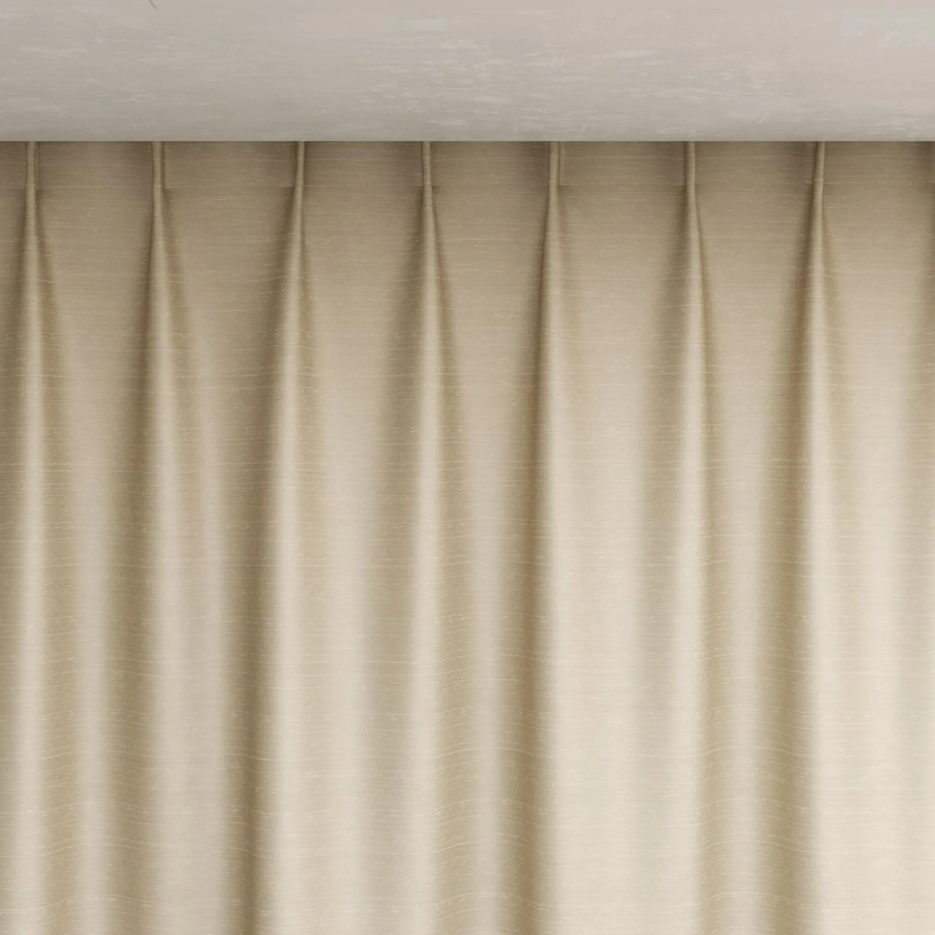 Top view of Silky Sesame, pinch pleat