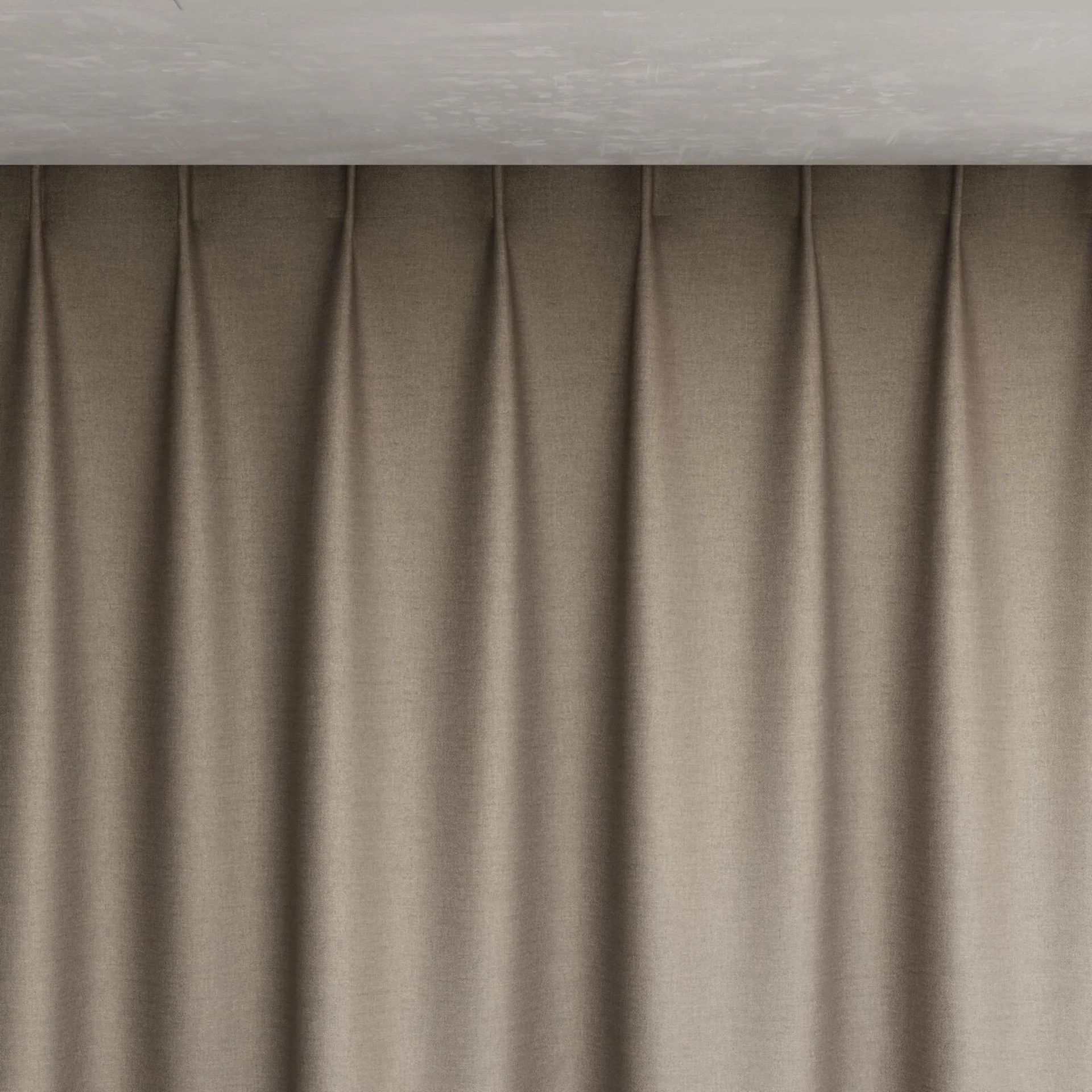 Top view of Eclipse Blackout Driftwood, pinch pleat