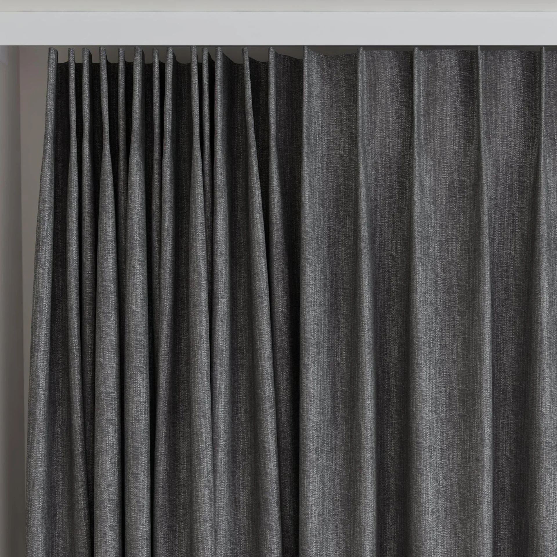 Top view of Trezor Shadow, on curtain rail