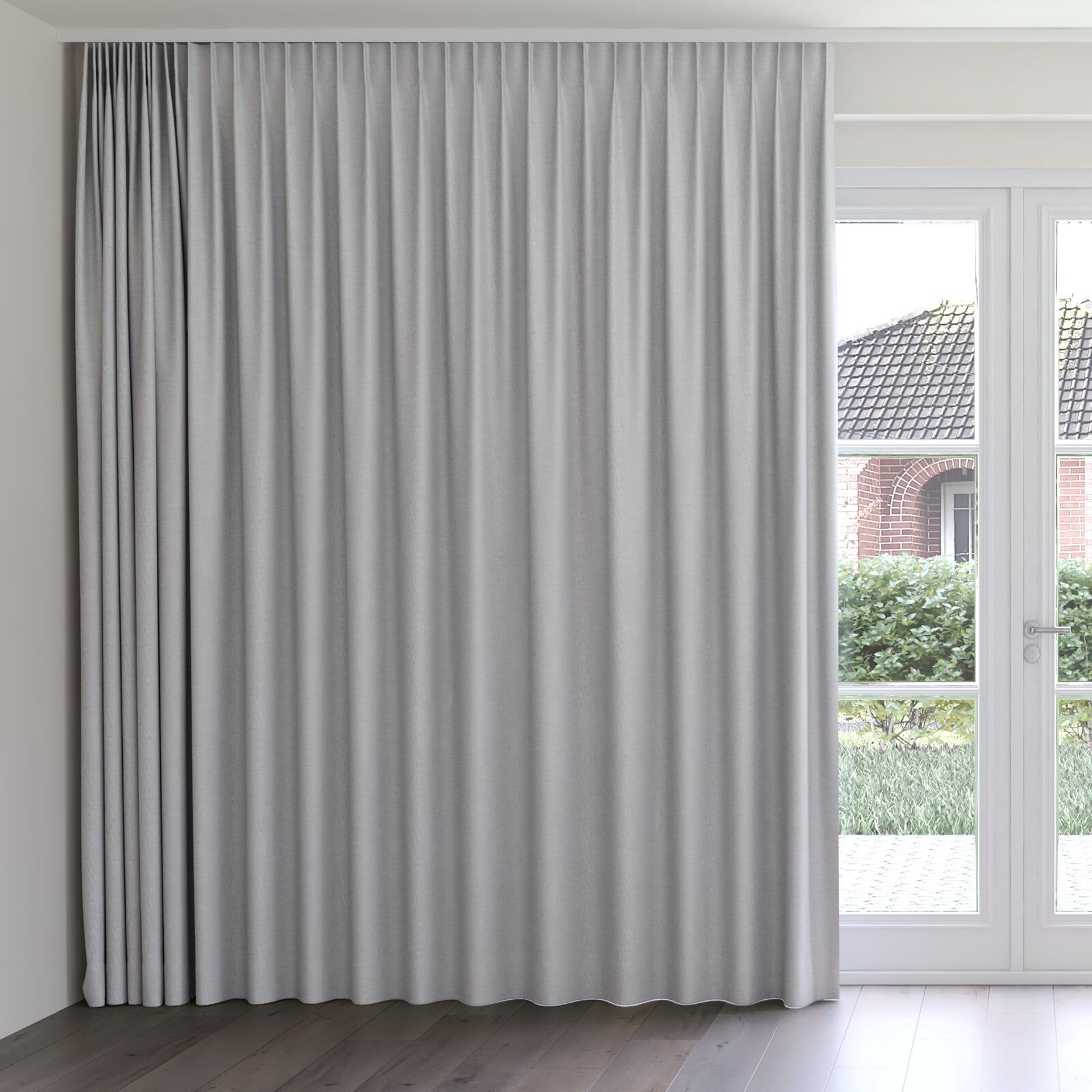 Front view of Casual Misty, on curtain rail