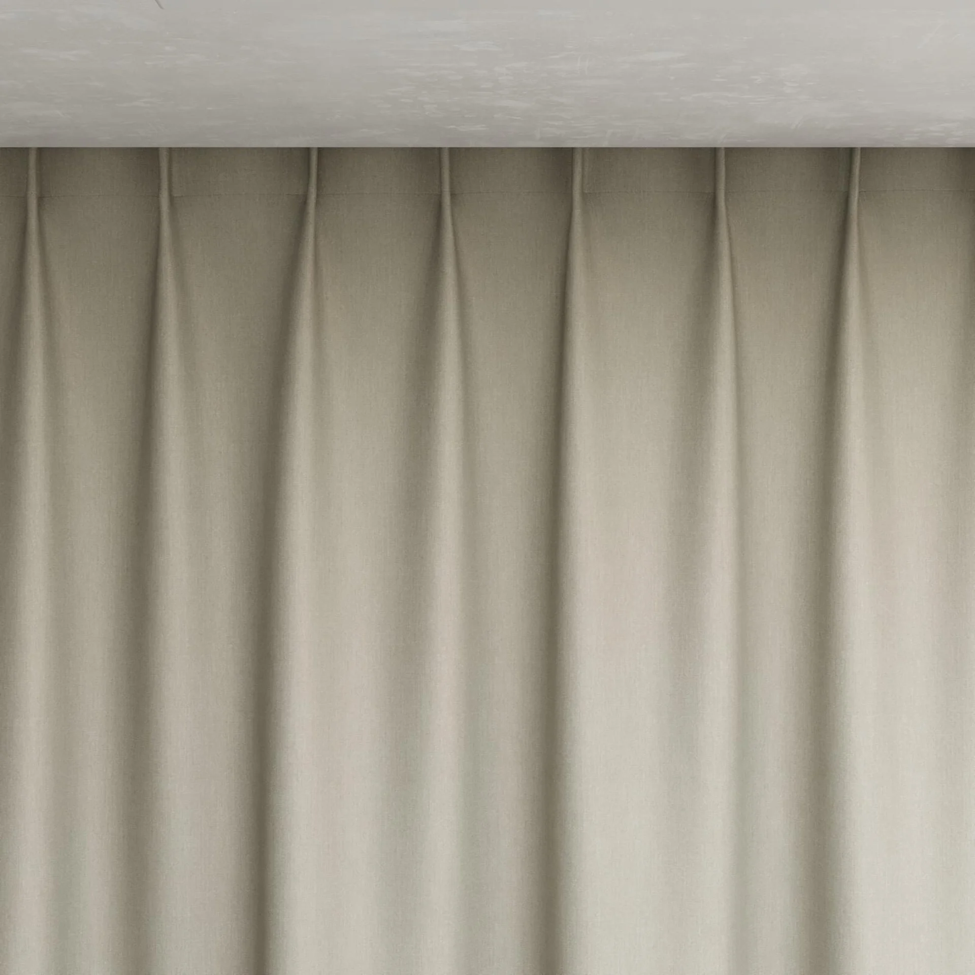 Top view of Kidglove Linen, pinch pleat