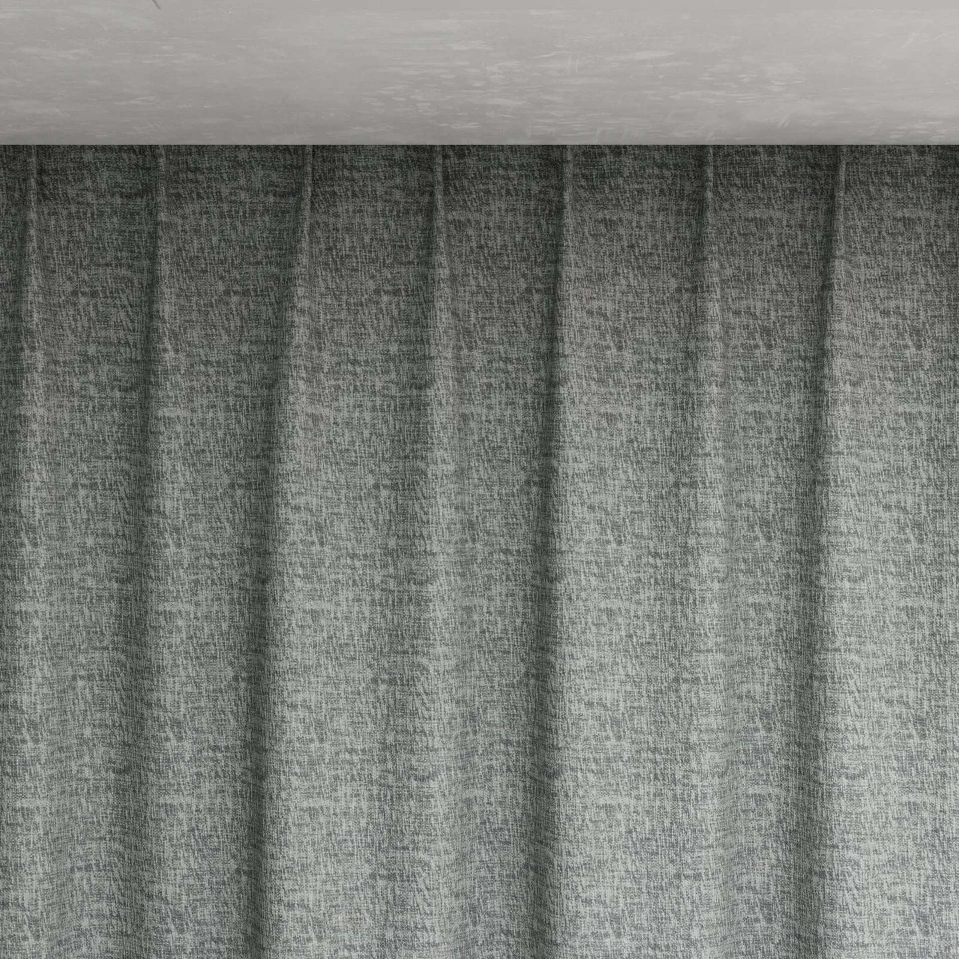 Top view of Earthwild Pewter, pinch pleat