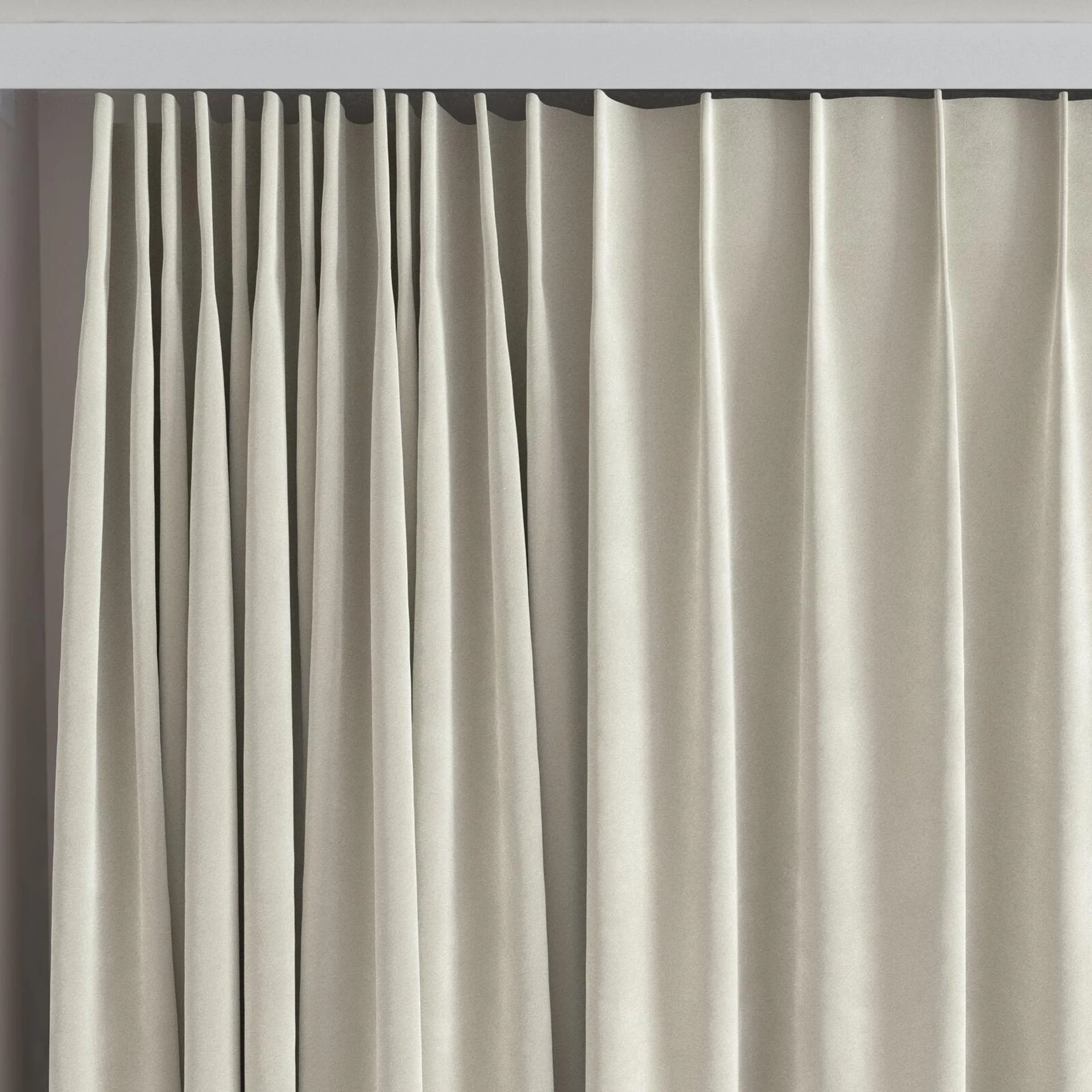 Top view of Verbier Sand, on curtain rail
