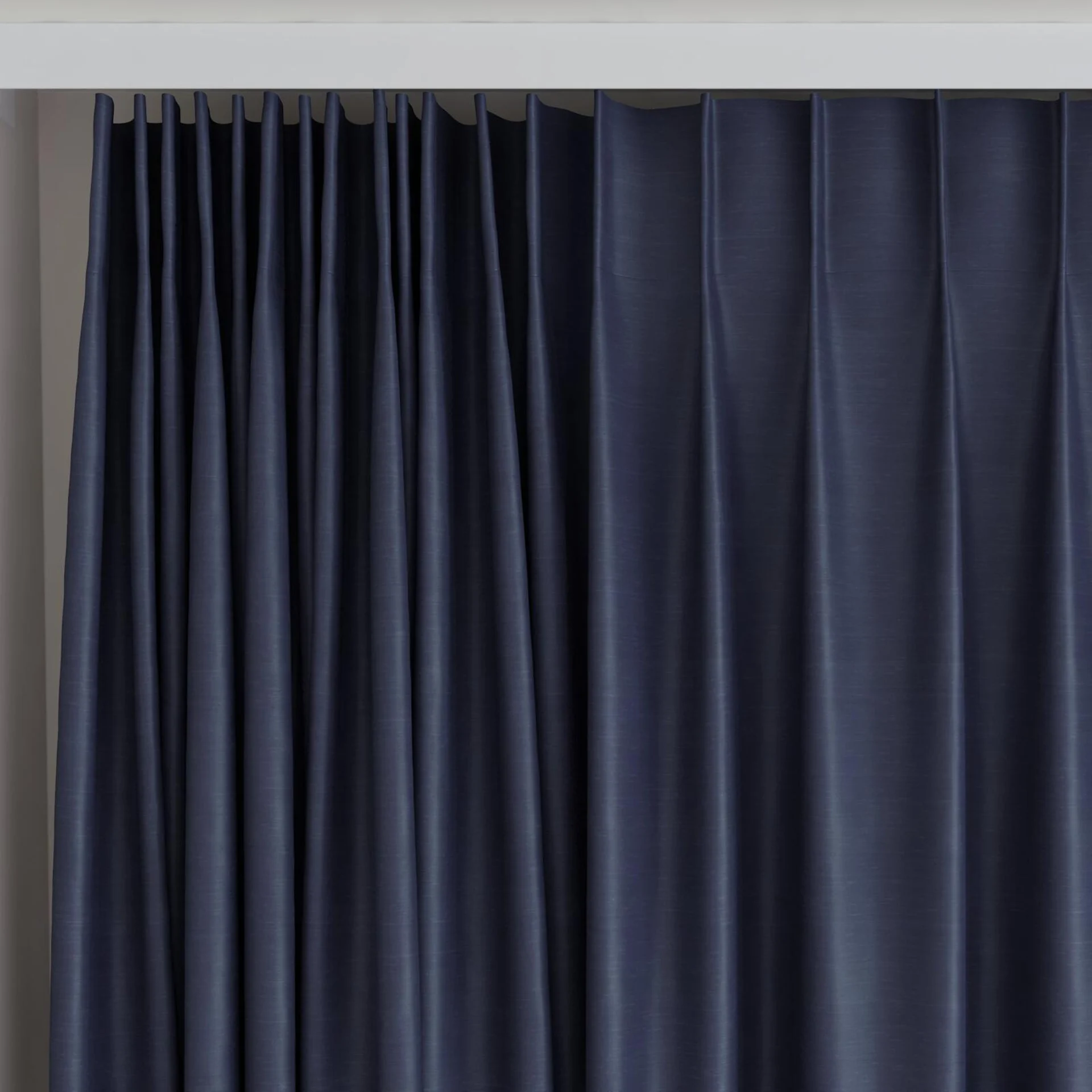 Top view of Silky Marine, on curtain rail
