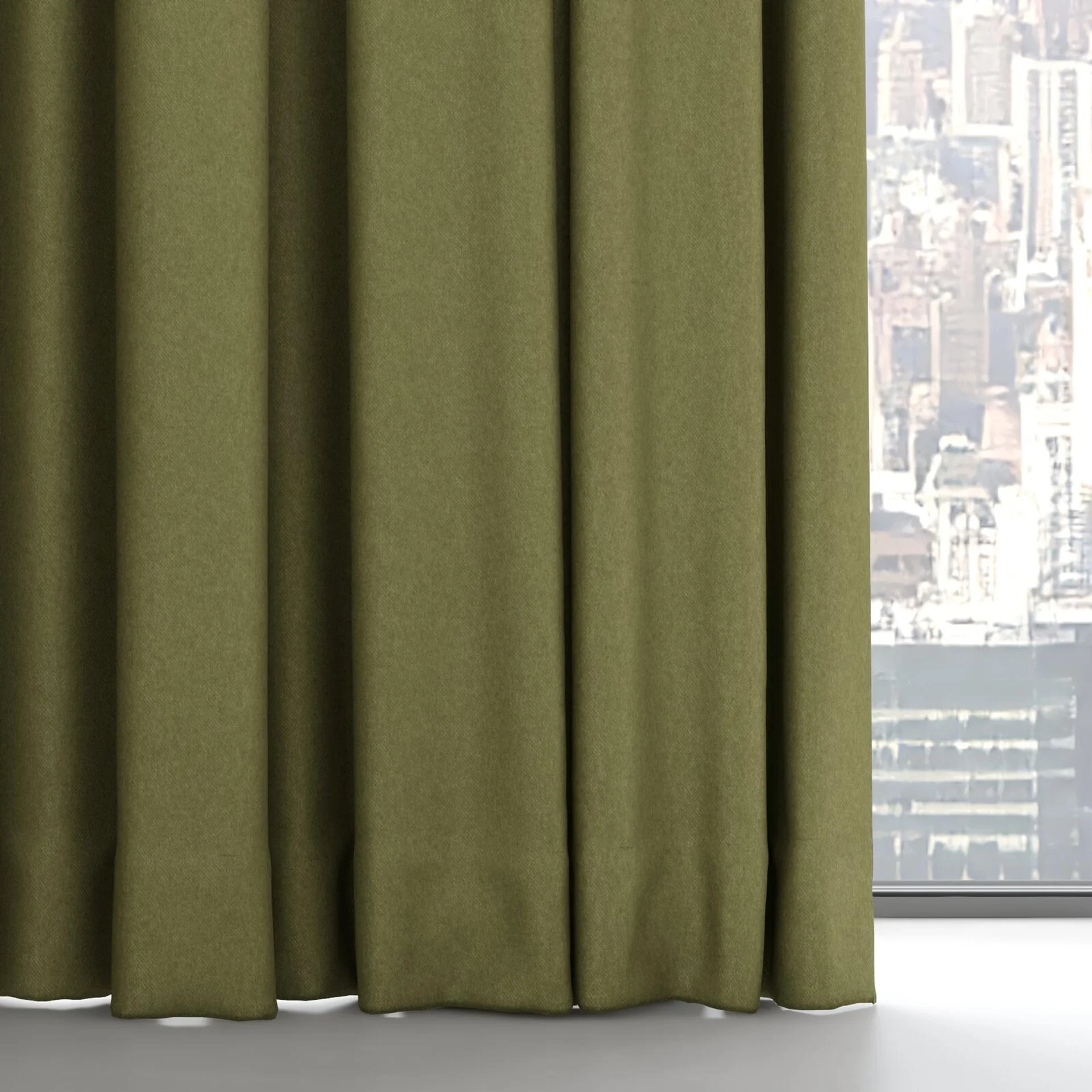 Bottom view of Woolly/Woolen Olive, on hidden rail