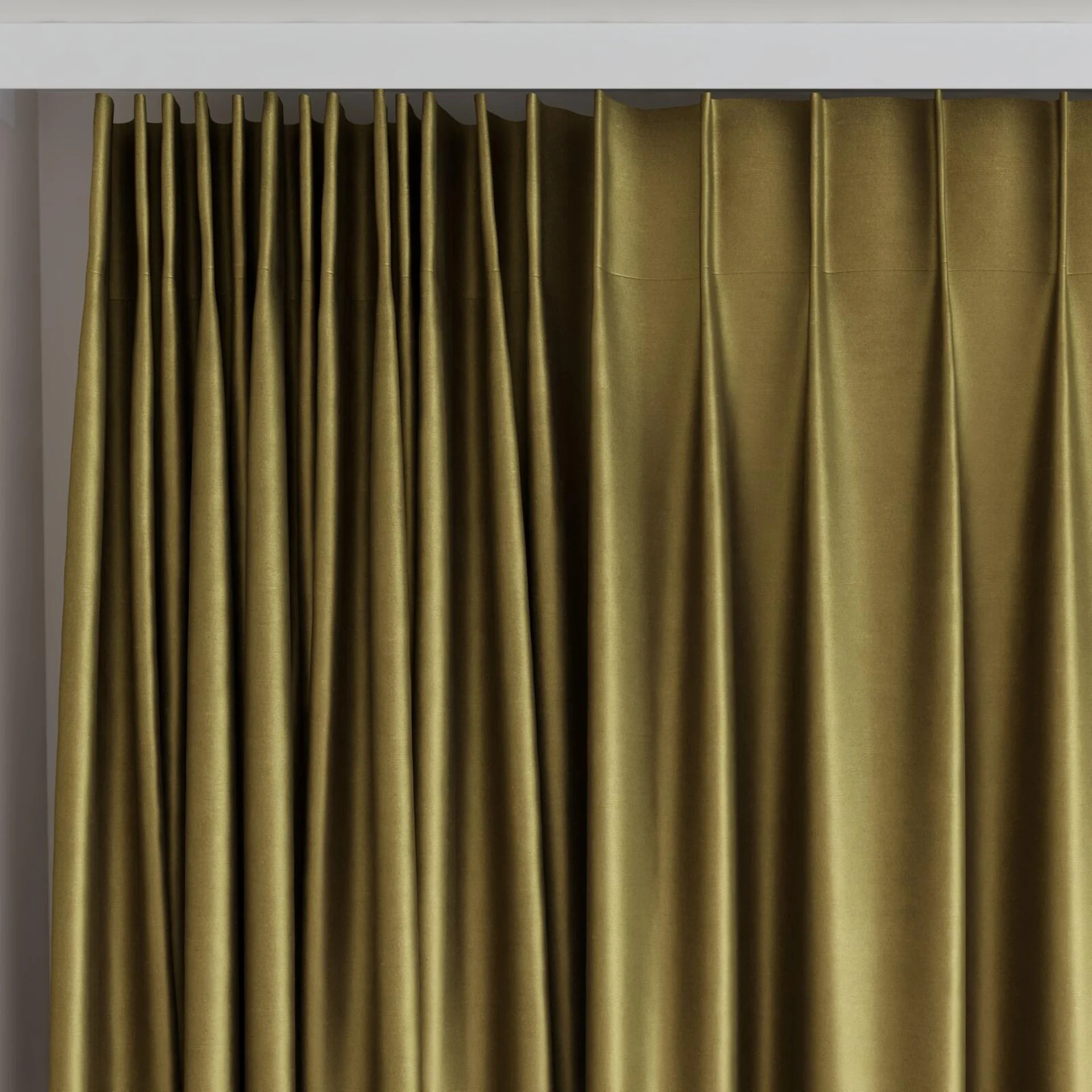 Top view of Mont Blanc Moss, on curtain rail
