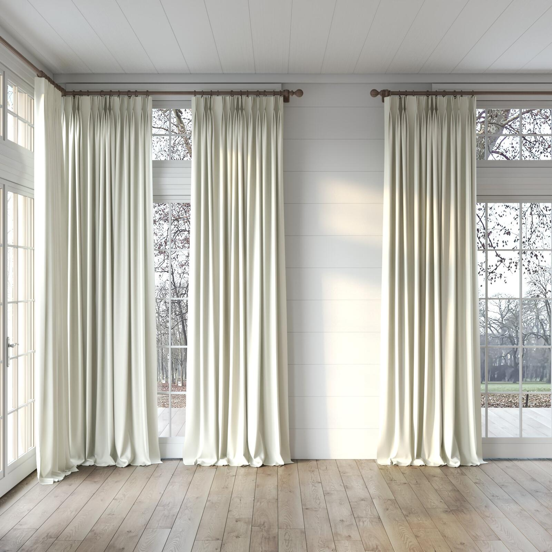 Full view of Naturama Putty, puddled, on curtain rod