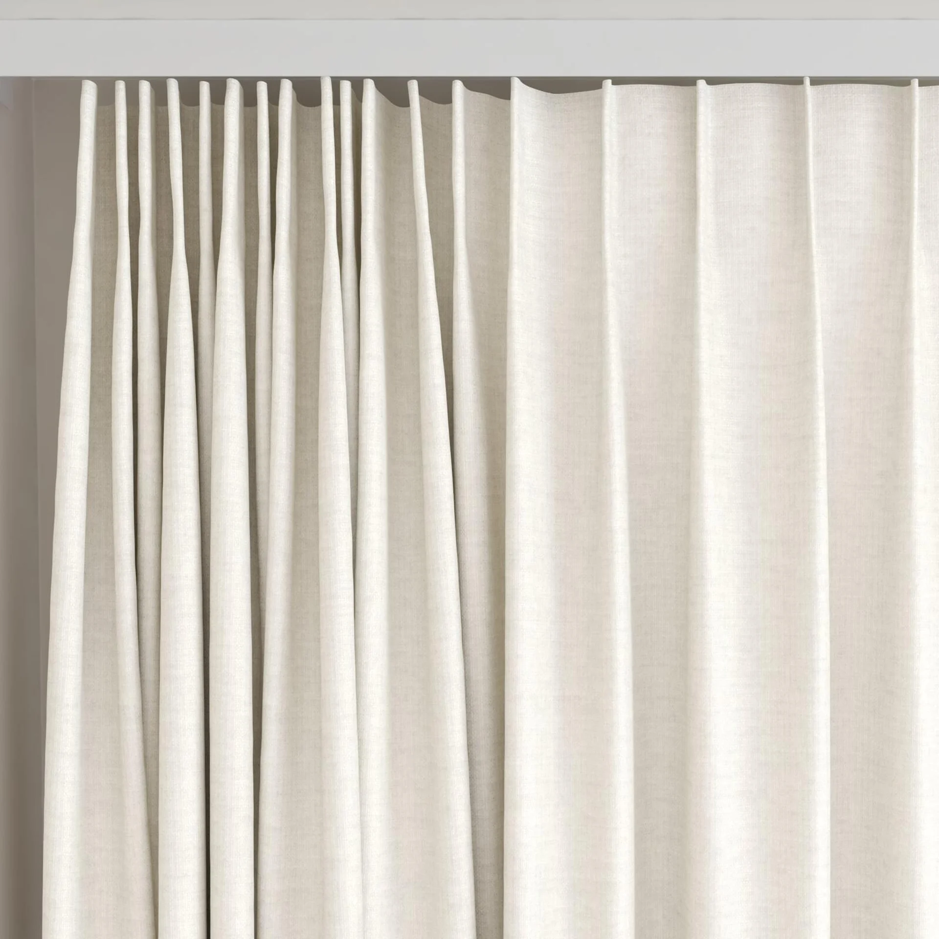 Top view of Bravo Cream, on curtain rail