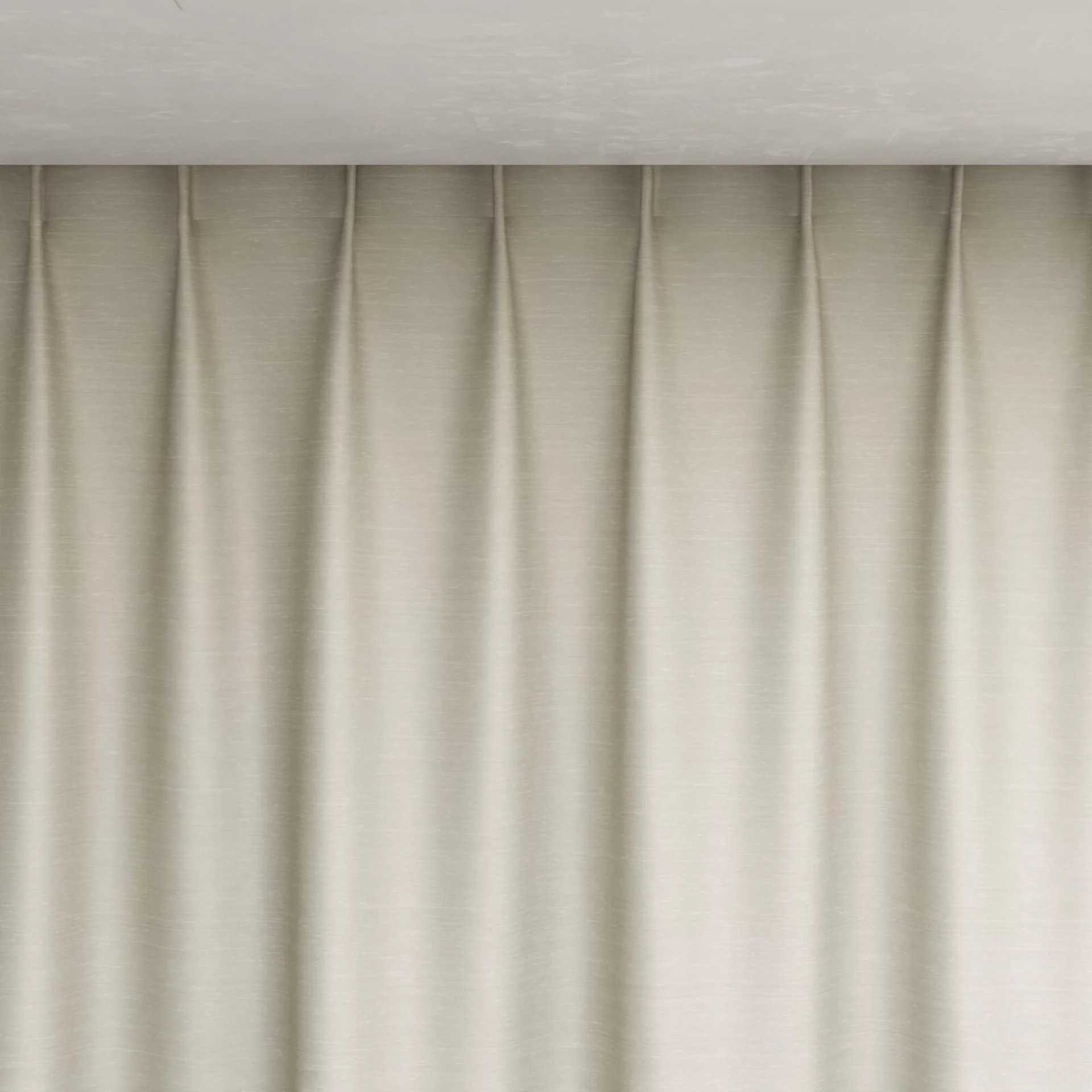 Top view of Silky Pelican, pinch pleat