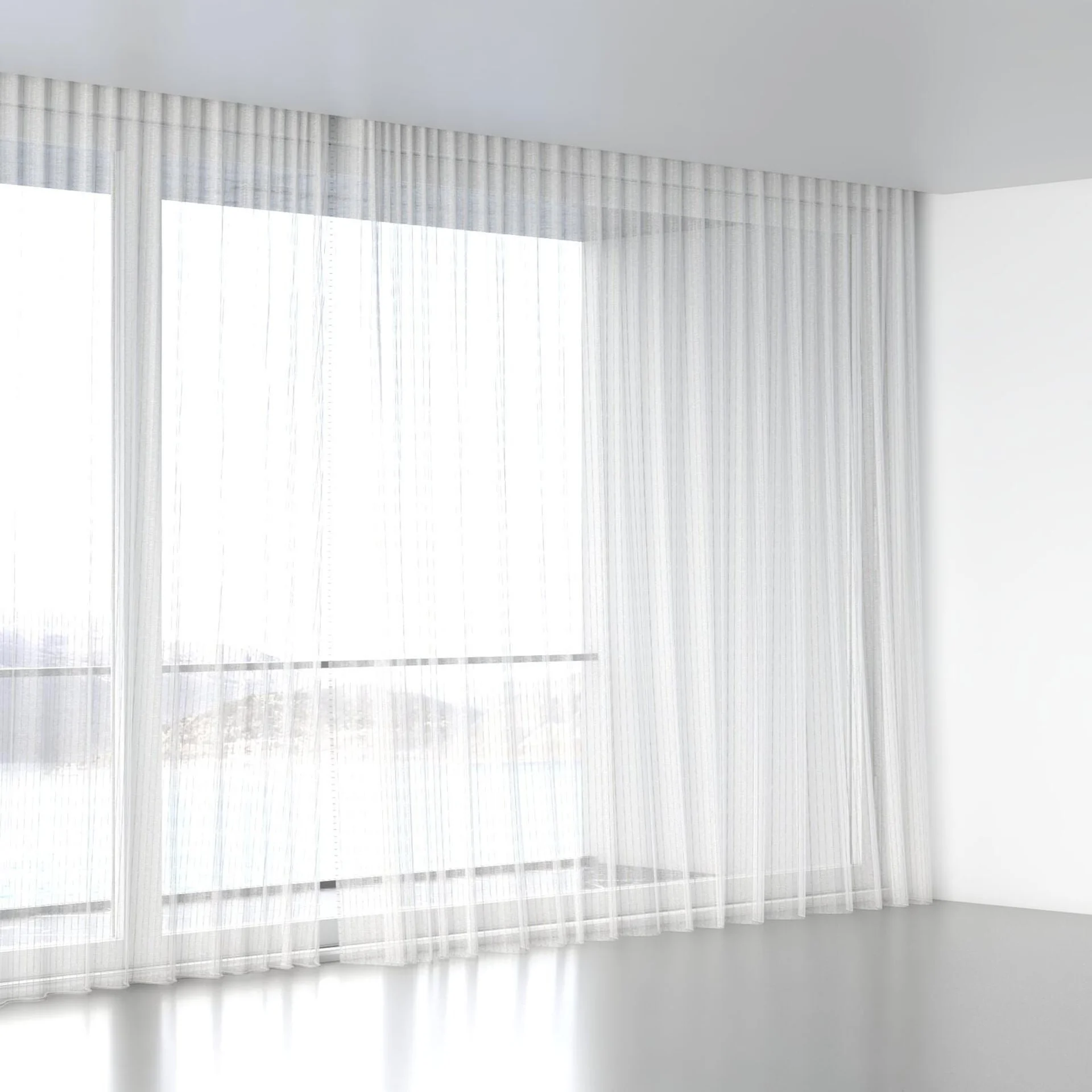 Full view of Balzac Flax, wave pleat