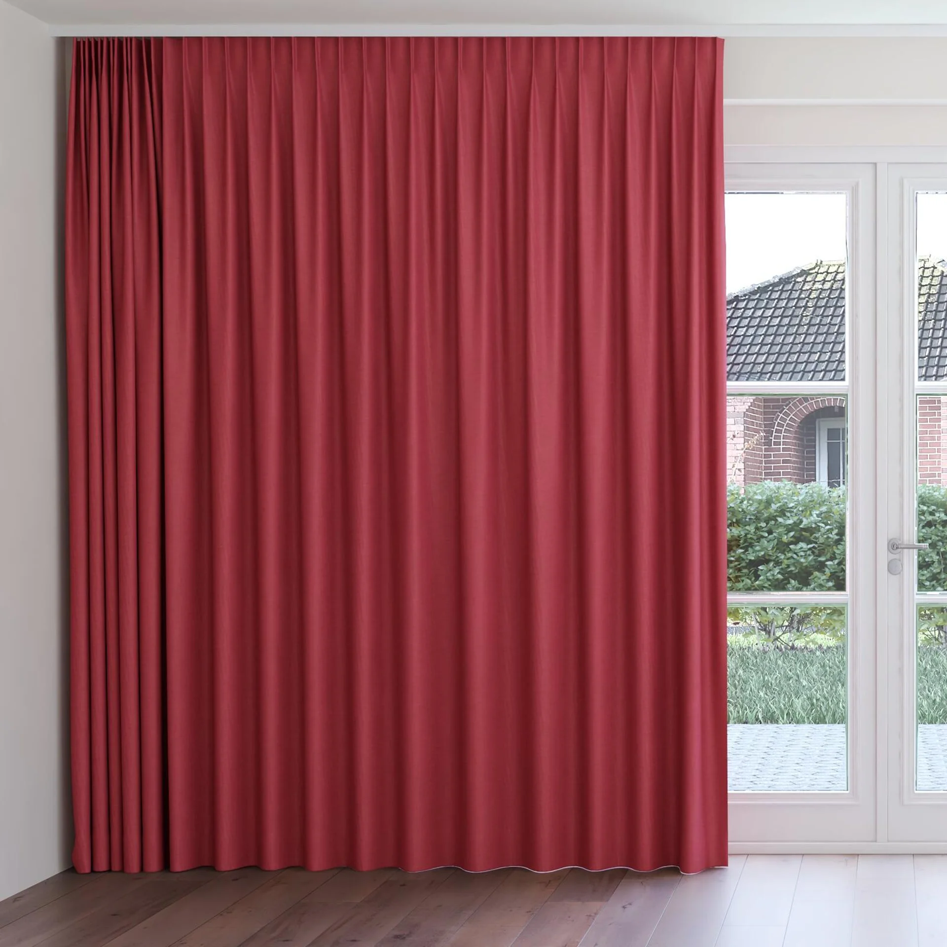 Front view of Casual Passion, on curtain rail