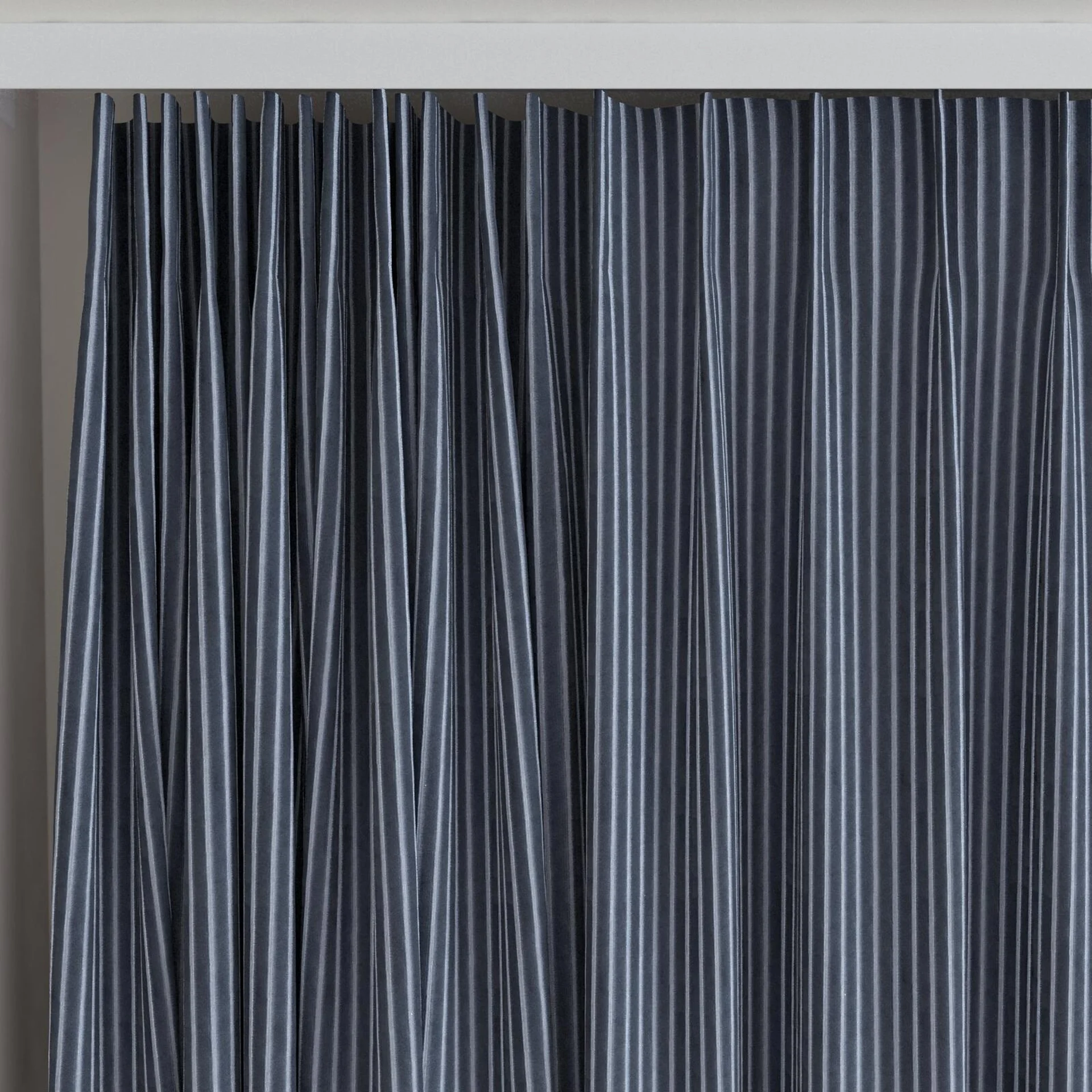 Top view of Embrace Captain, on curtain rail