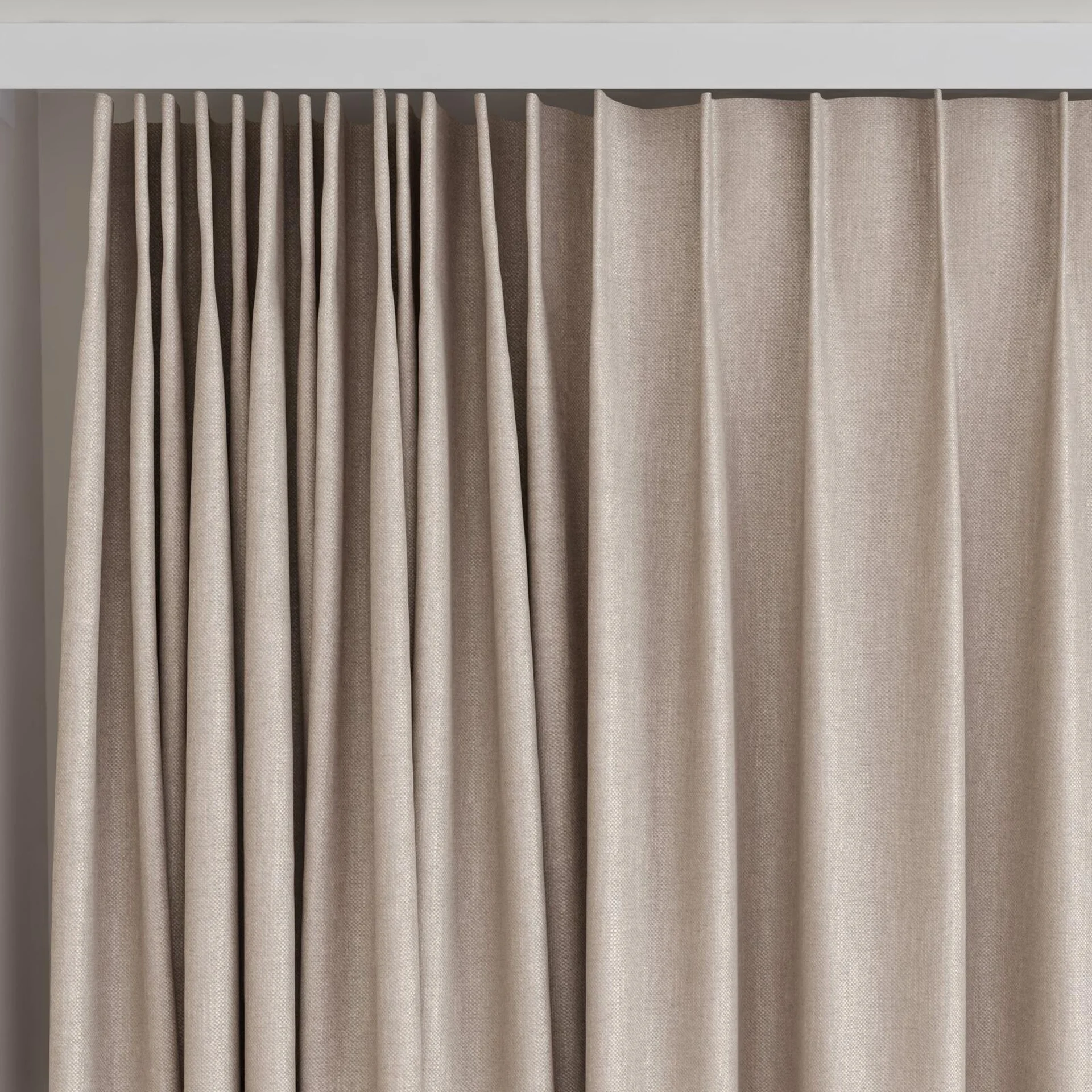 Top view of Bronco Zinc, on curtain rail
