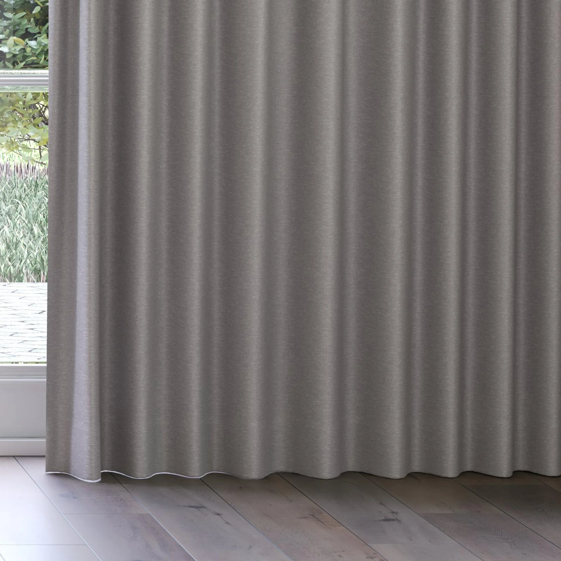 Bottom view of Colourwash Eco Shale, on curtain rail