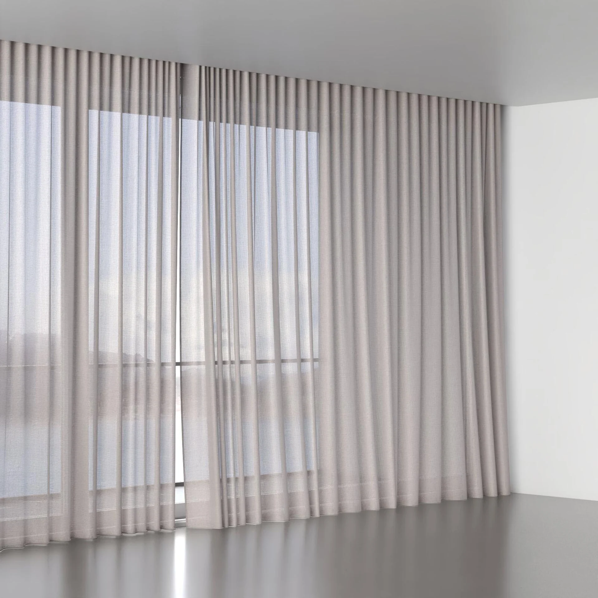 Full view of Twister Marble, wave pleat