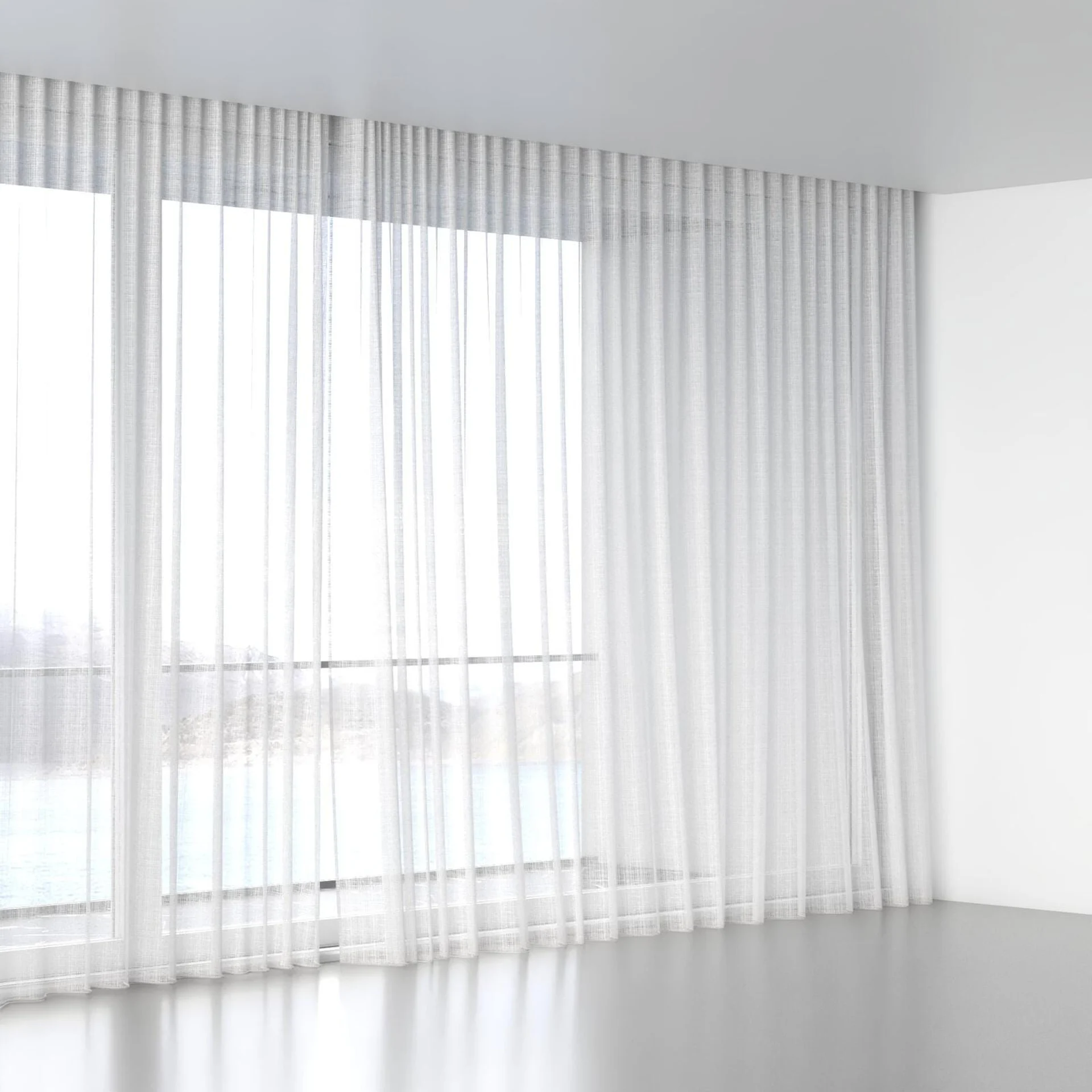 Full view of Scandinese Ricepaper, wave pleat
