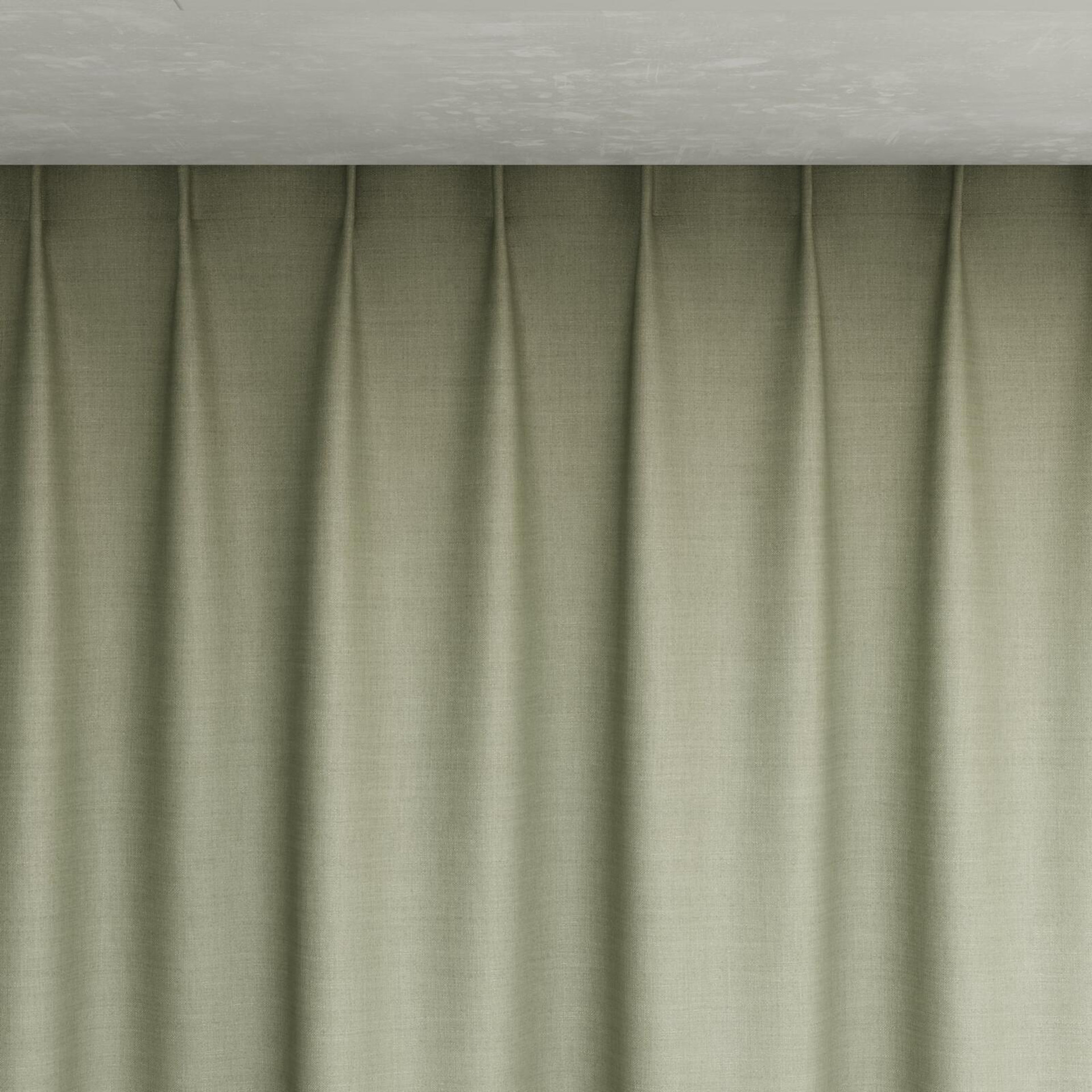 Top view of Keystone Sage, pinch pleat