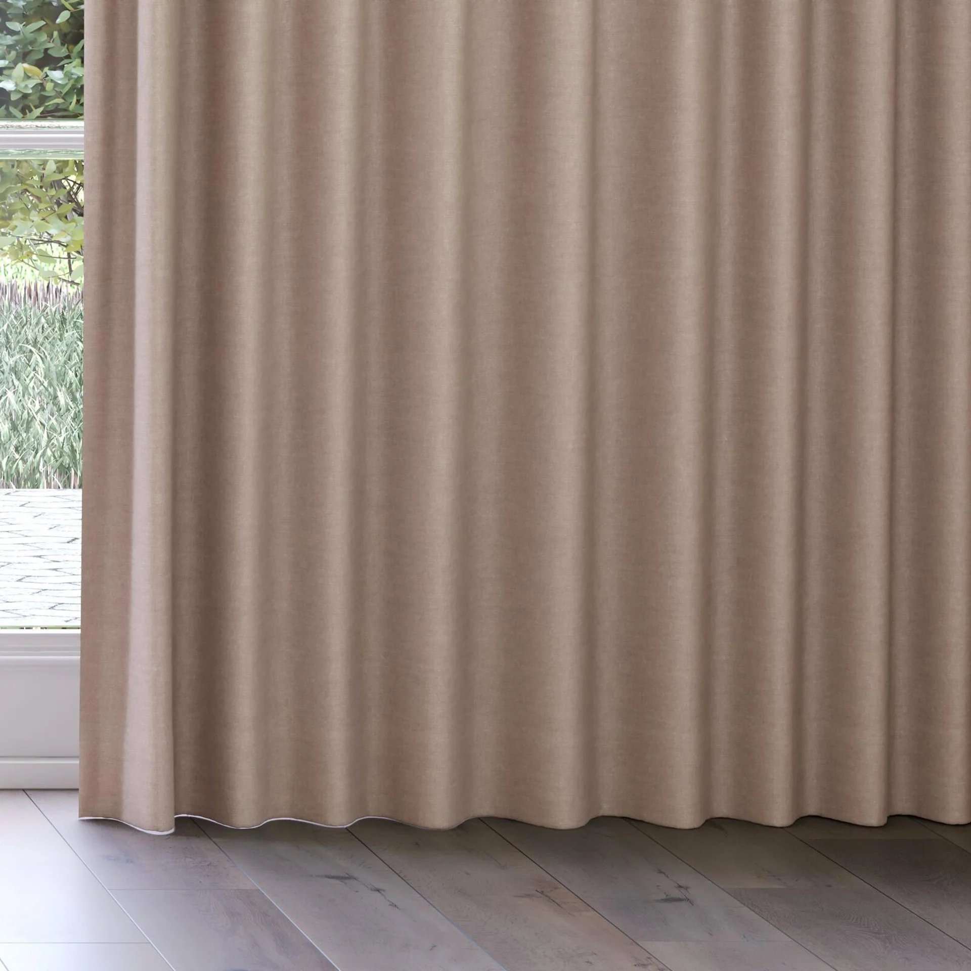 Bottom view of Drama Dune, on curtain rail