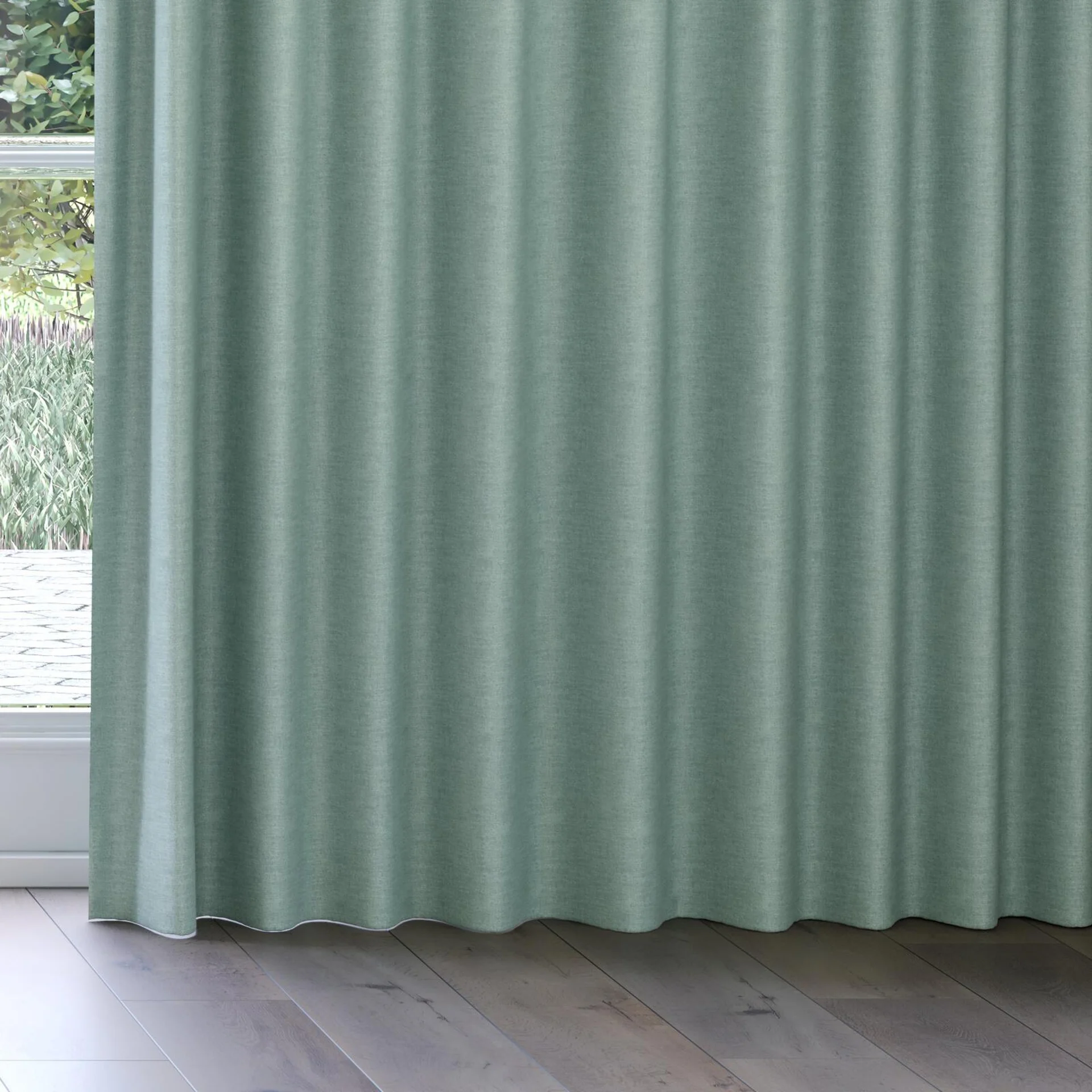 Bottom view of Casual Abyss, on curtain rail