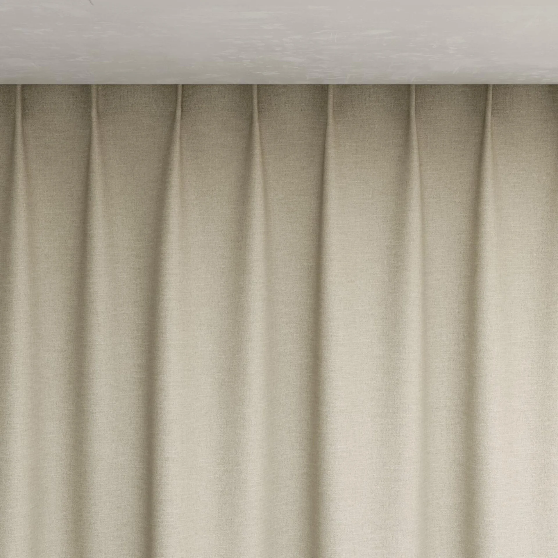 Top view of Casual Whisper, pinch pleat