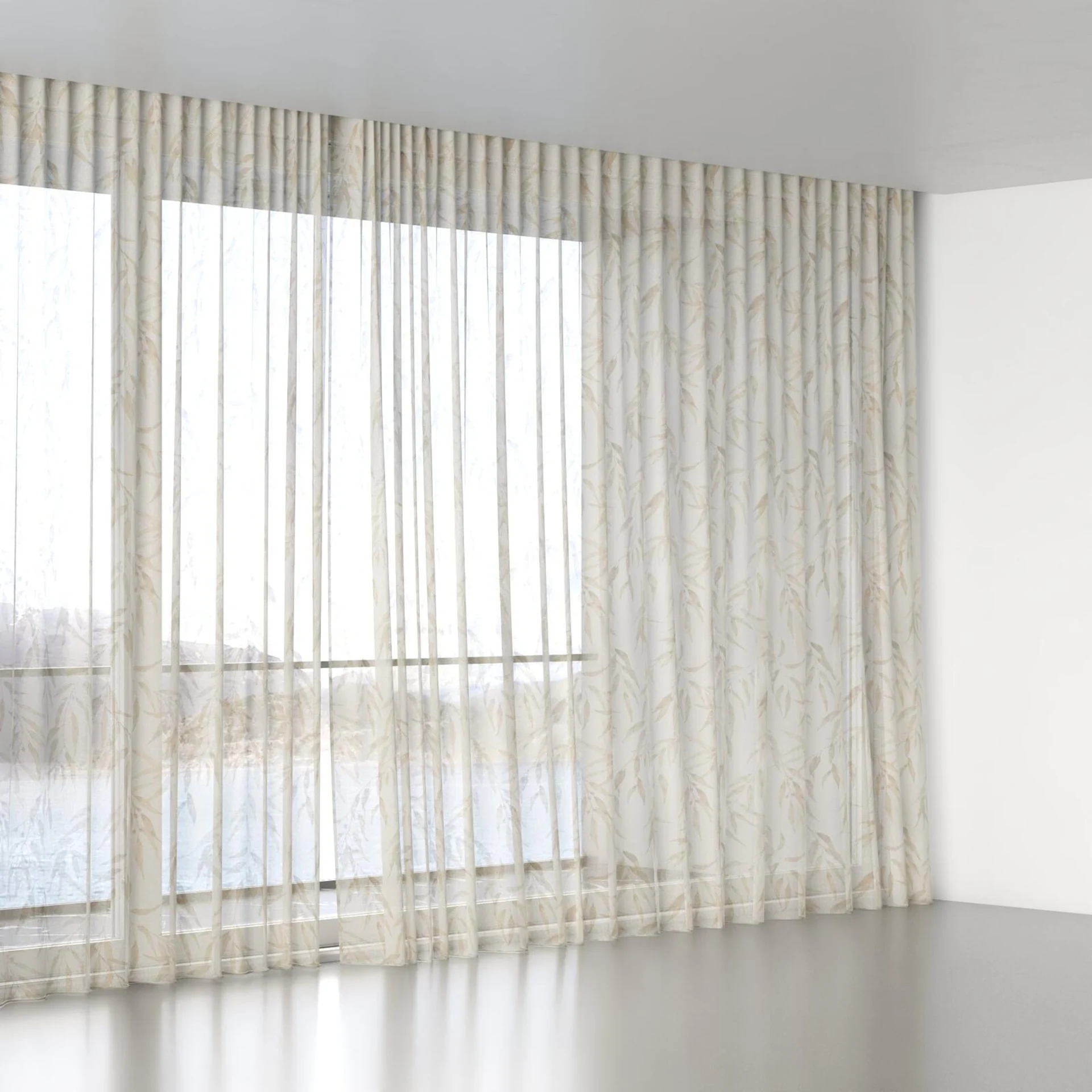 Full view of Eucalypt Sundried, wave pleat