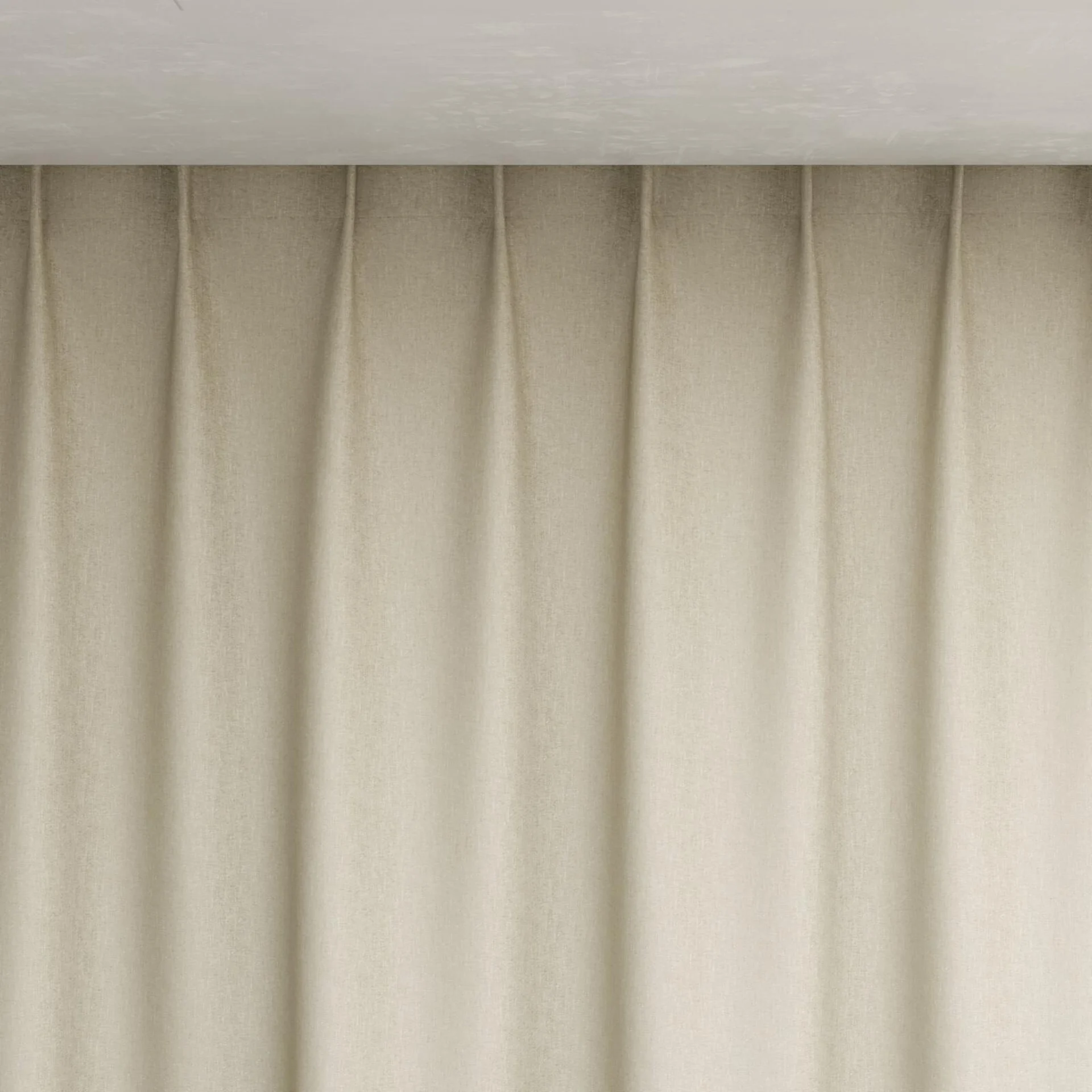 Top view of Rewind Natural, pinch pleat
