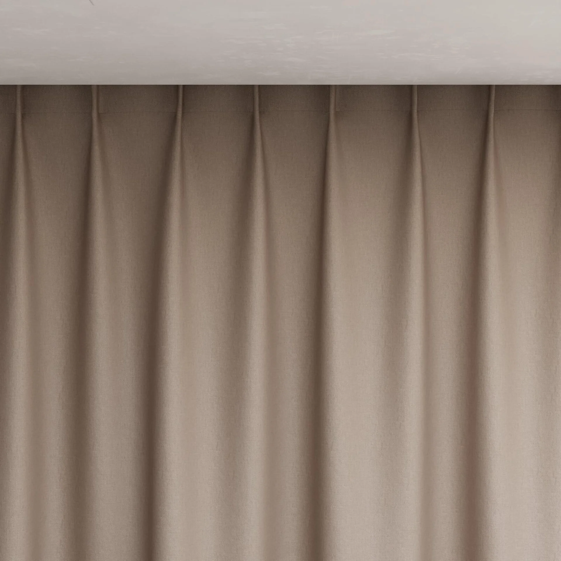 Top view of Infinite Blush, pinch pleat
