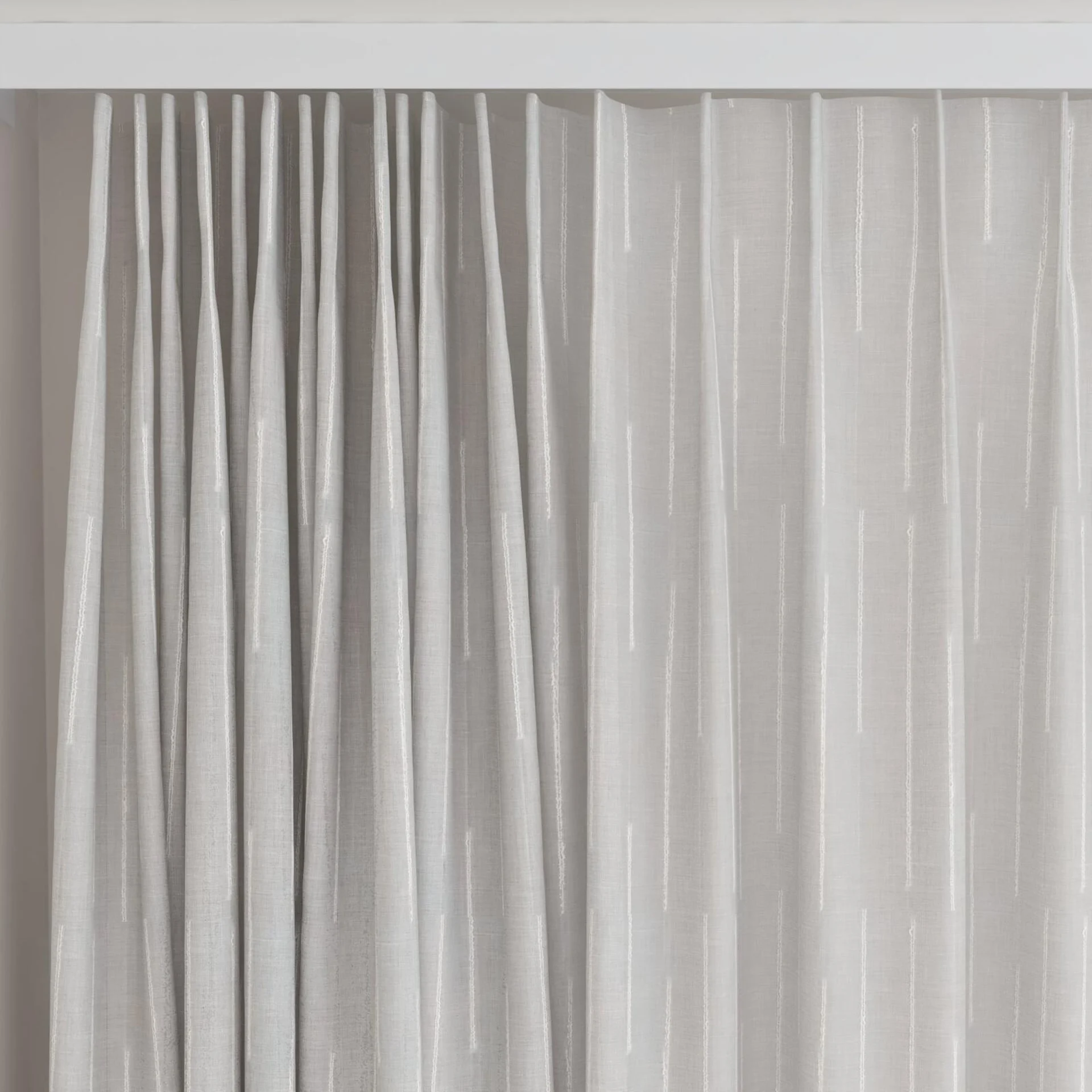 Top view of Salento Silt, on curtain rail