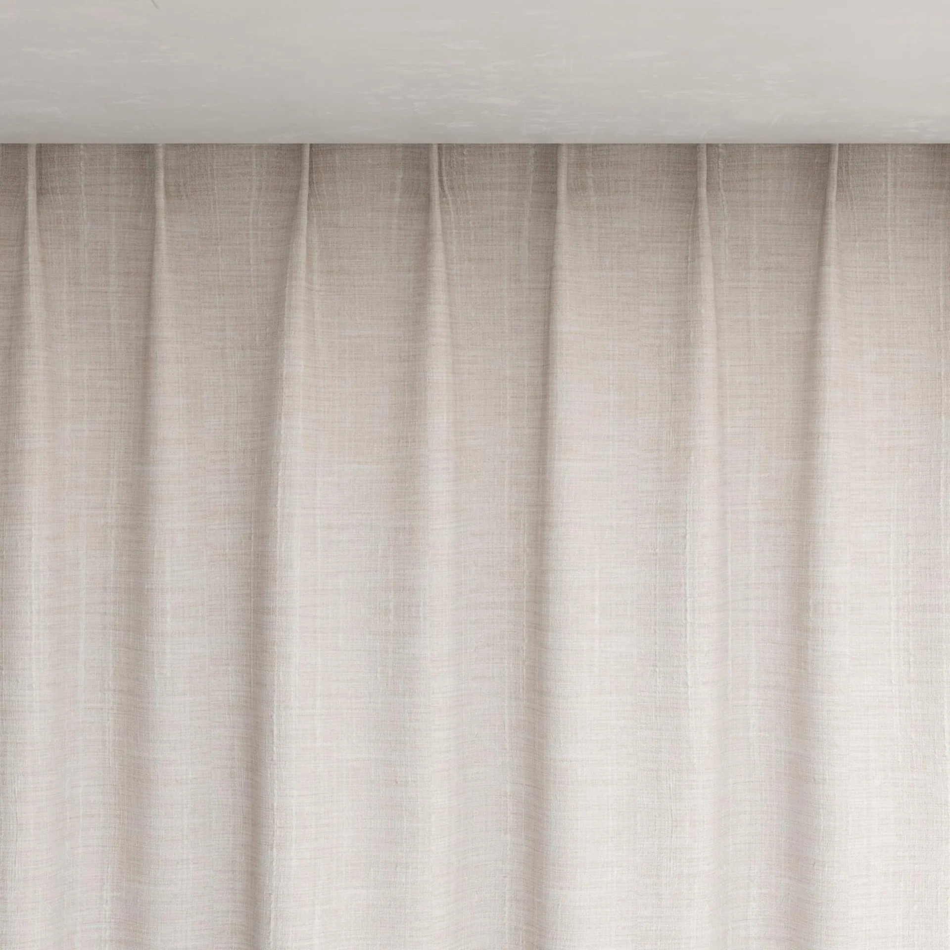 Top view of Iconic Ivory, pinch pleat