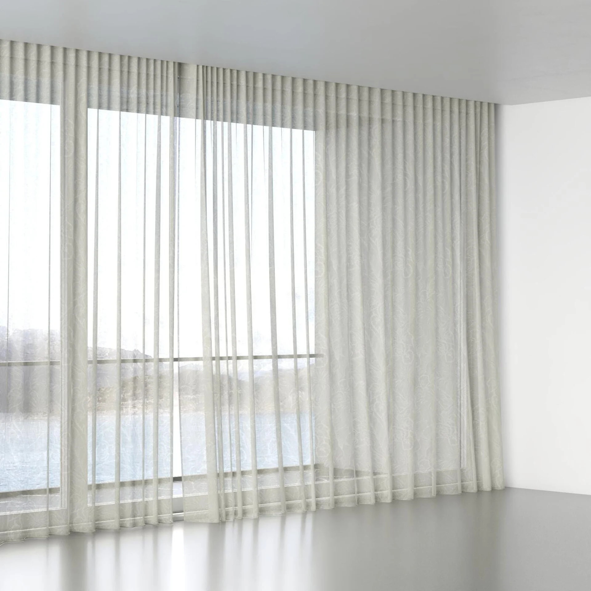 Full view of Palmery Willow, wave pleat