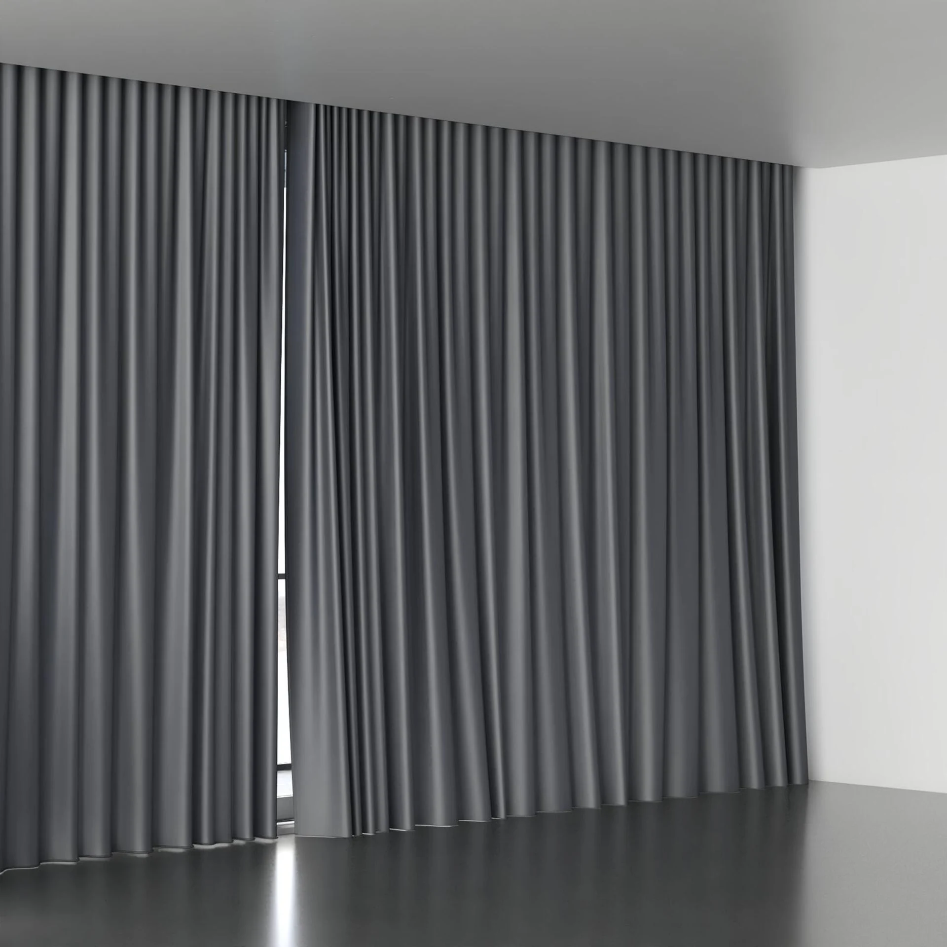 Full view of Optima Charcoal, wave pleat