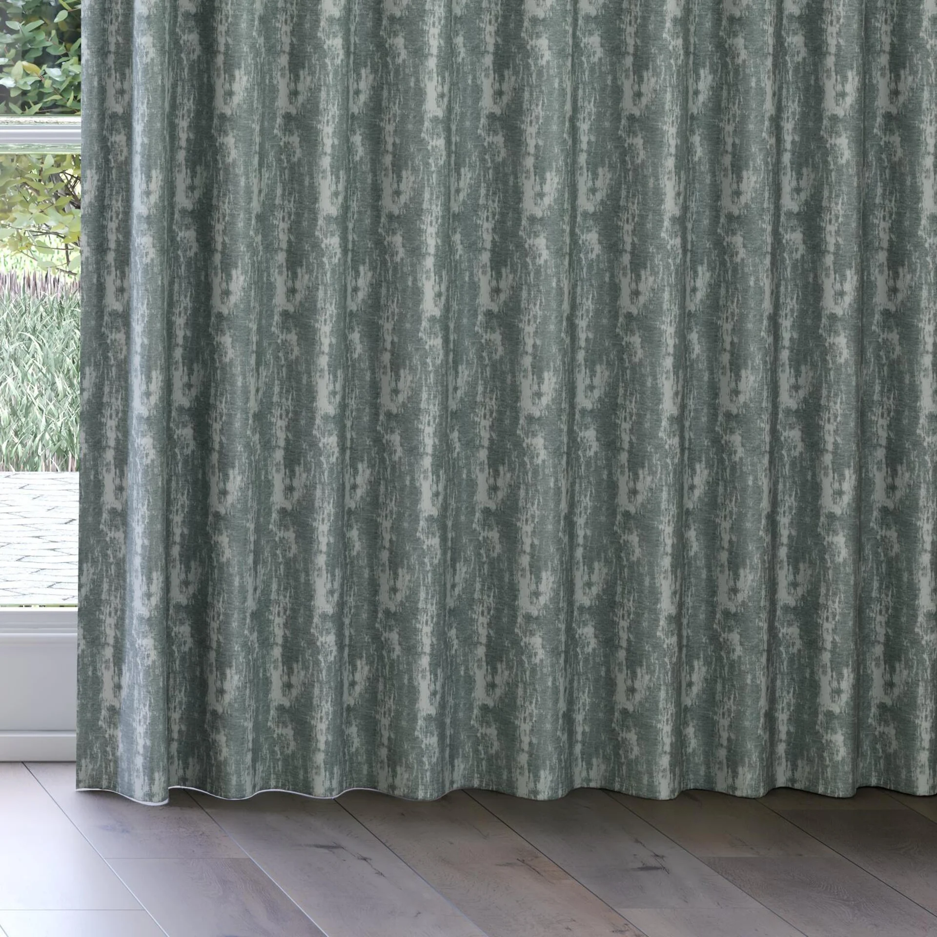 Bottom view of Innovation Seagrass, on curtain rail